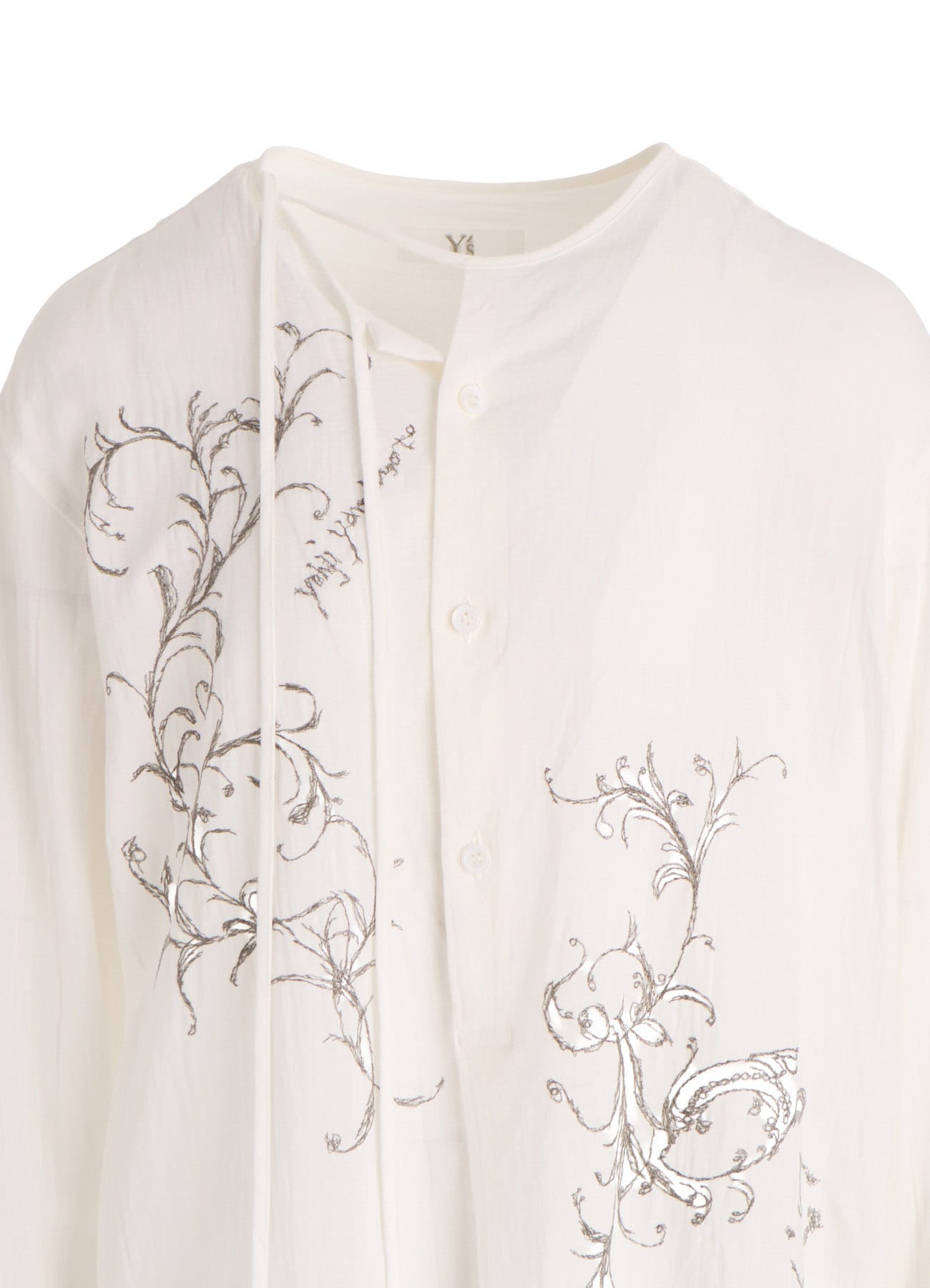 BOTANICAL EMBROIDERY DRAW STRING BROUSE