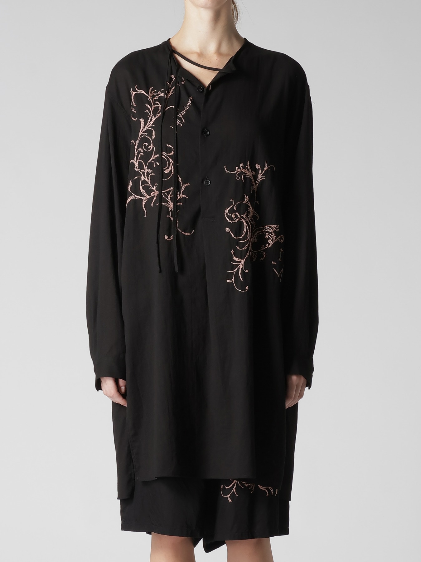 BOTANICAL EMBROIDERY DRAW STRING BROUSE