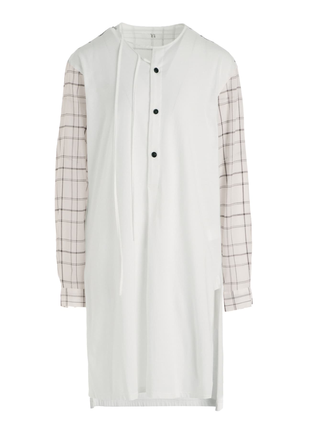 ORGANIC COTTON PLAID BLOUSE