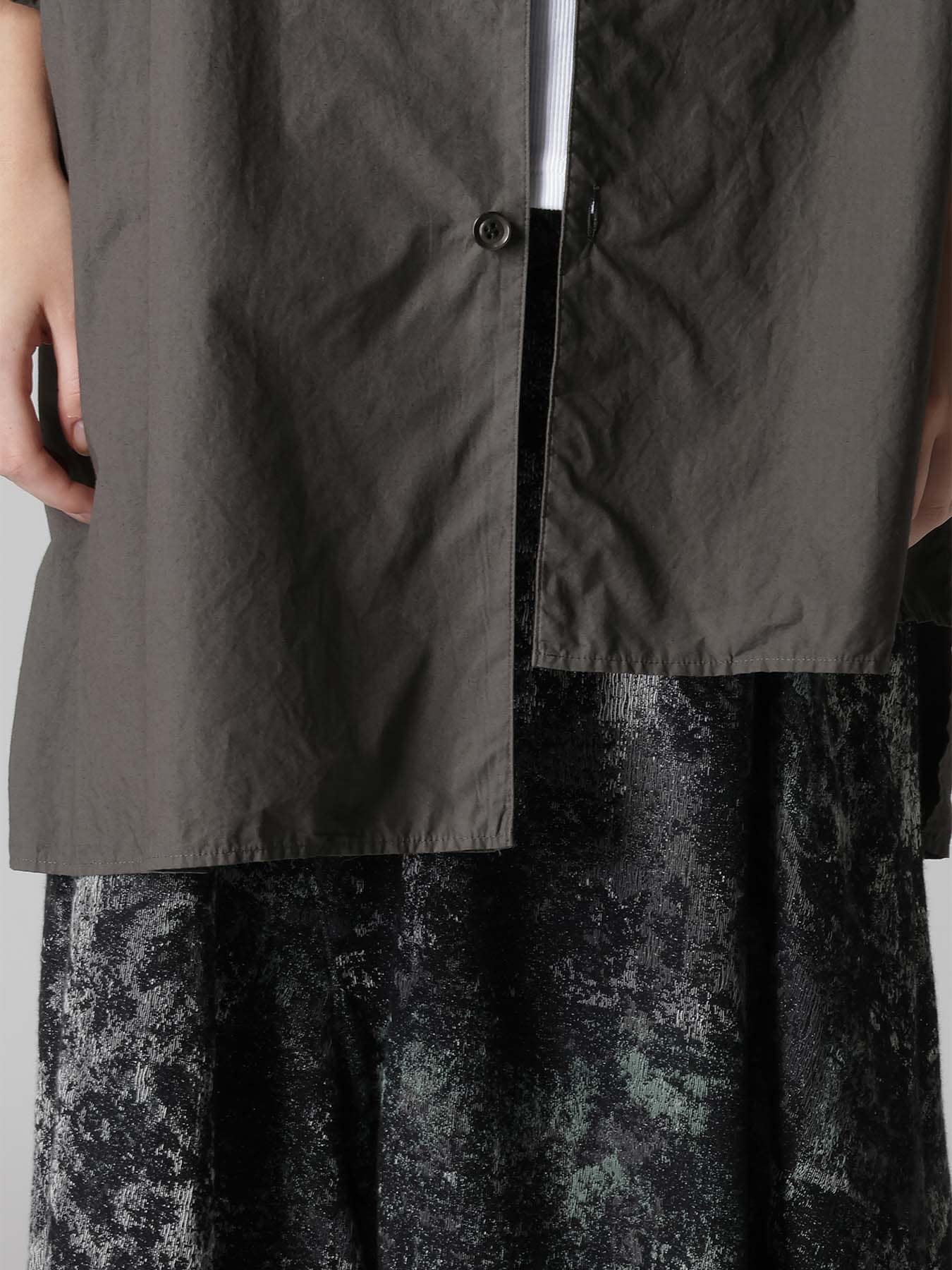 COTTON TYPEWRITER 3/4 SLEEVE BLOUSE