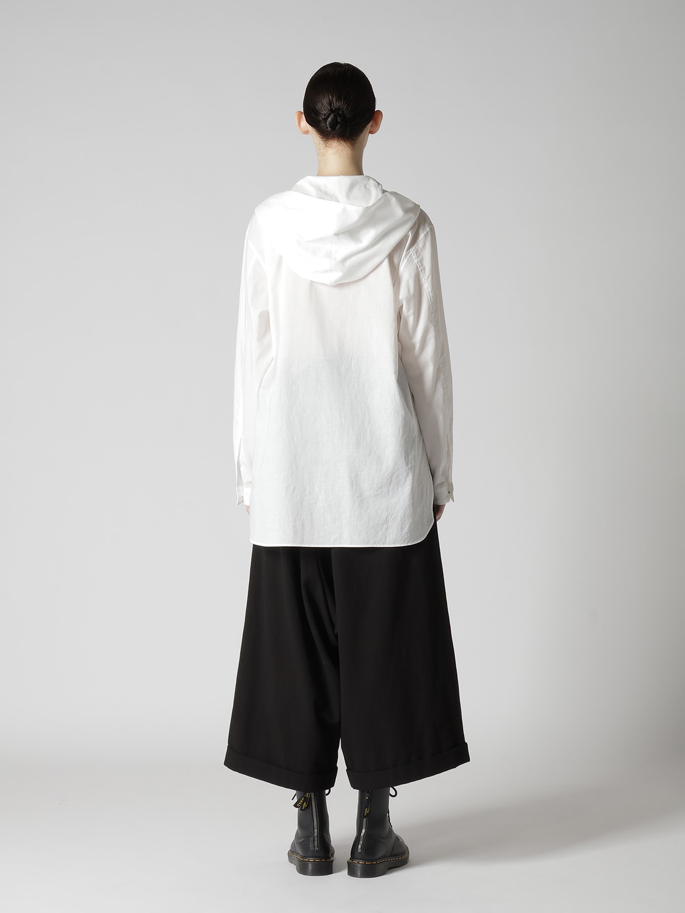 COTTON LAWN HOODED BLOUSE