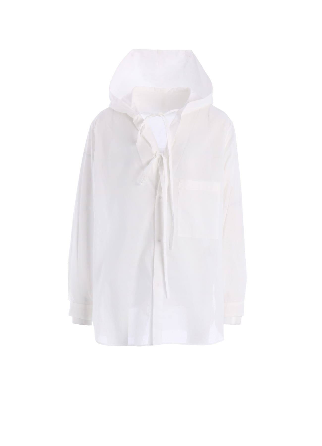 COTTON LAWN HOODED BLOUSE