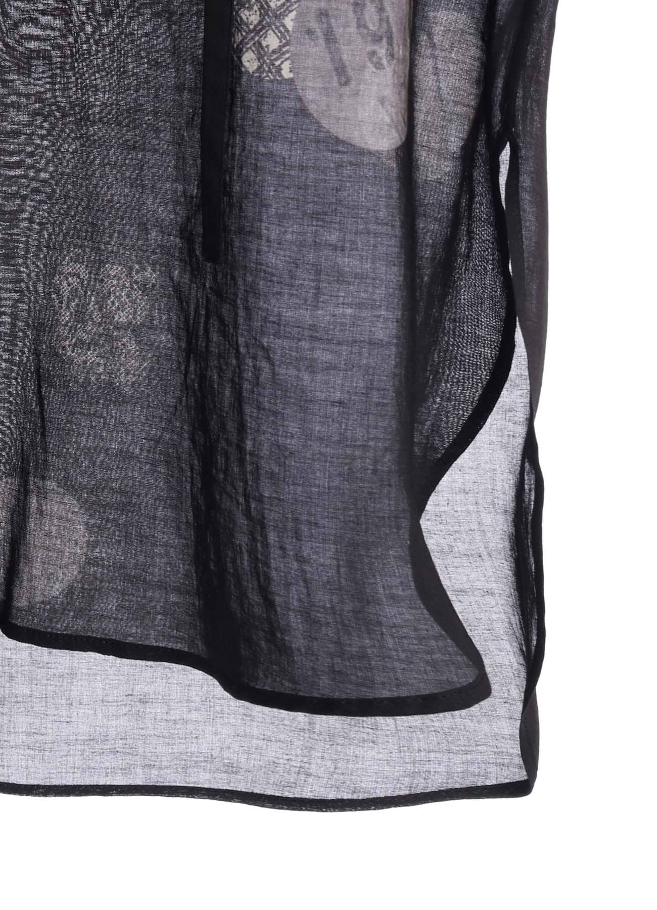 COTTON LAWN ANGEL DOT PRINT HOODED BLOUSE