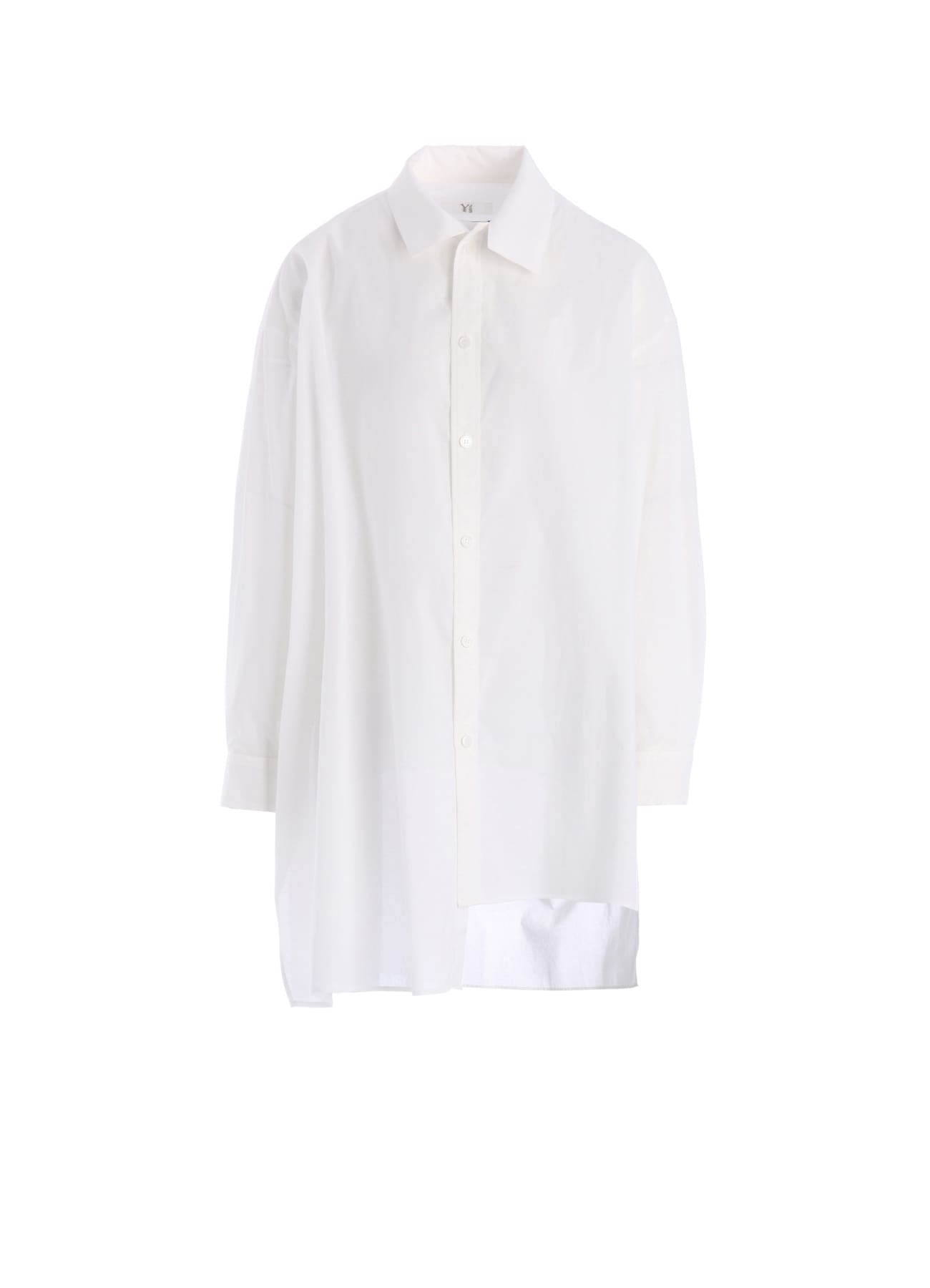 COTTON LAWN ASYMMETRIC BIG BLOUSE