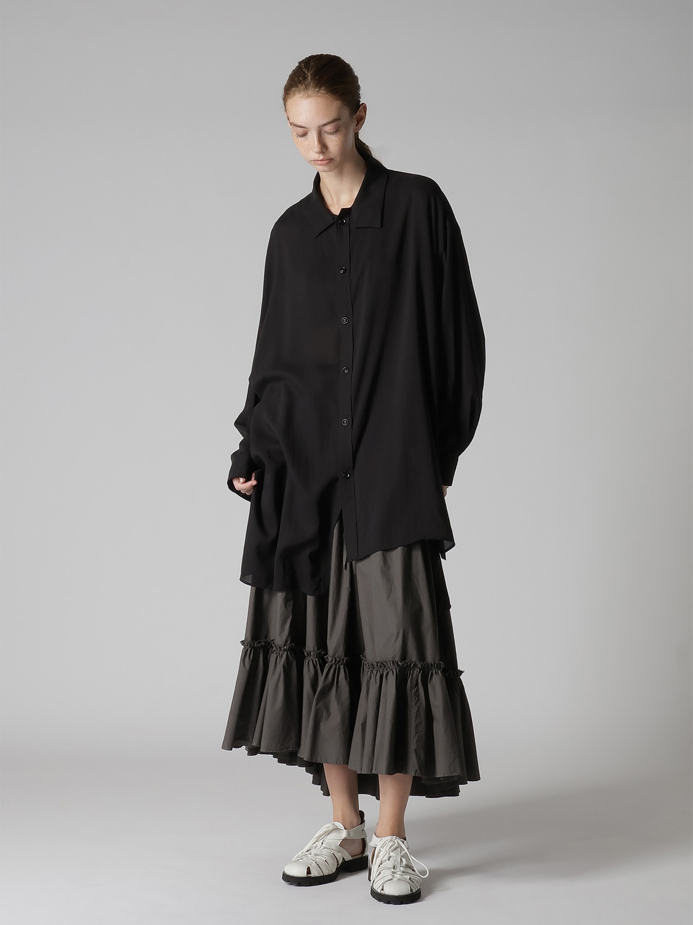 CELLULOSE LAWN UNBALANCED BIG BLOUSE