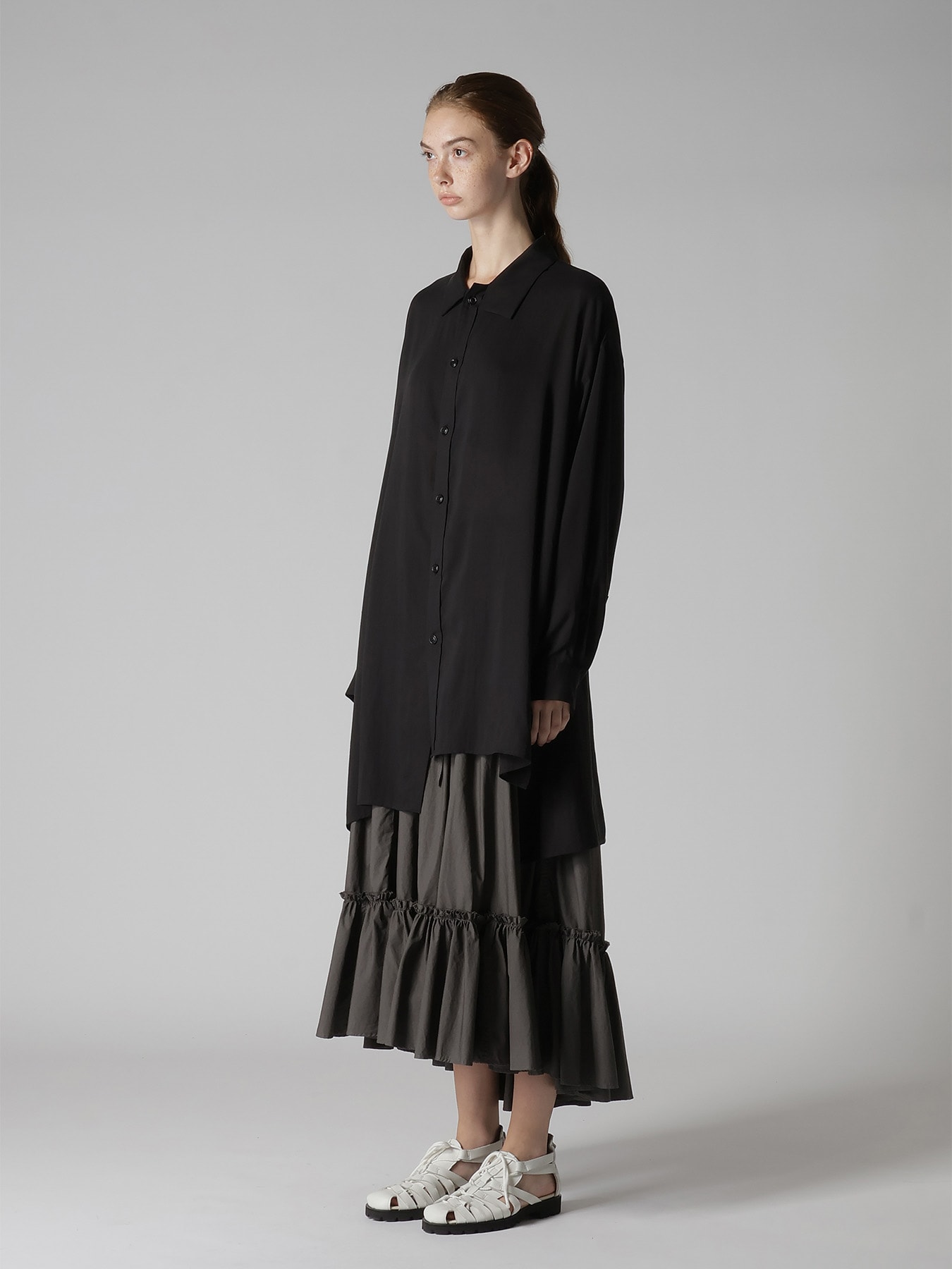 CELLULOSE LAWN UNBALANCED BIG BLOUSE