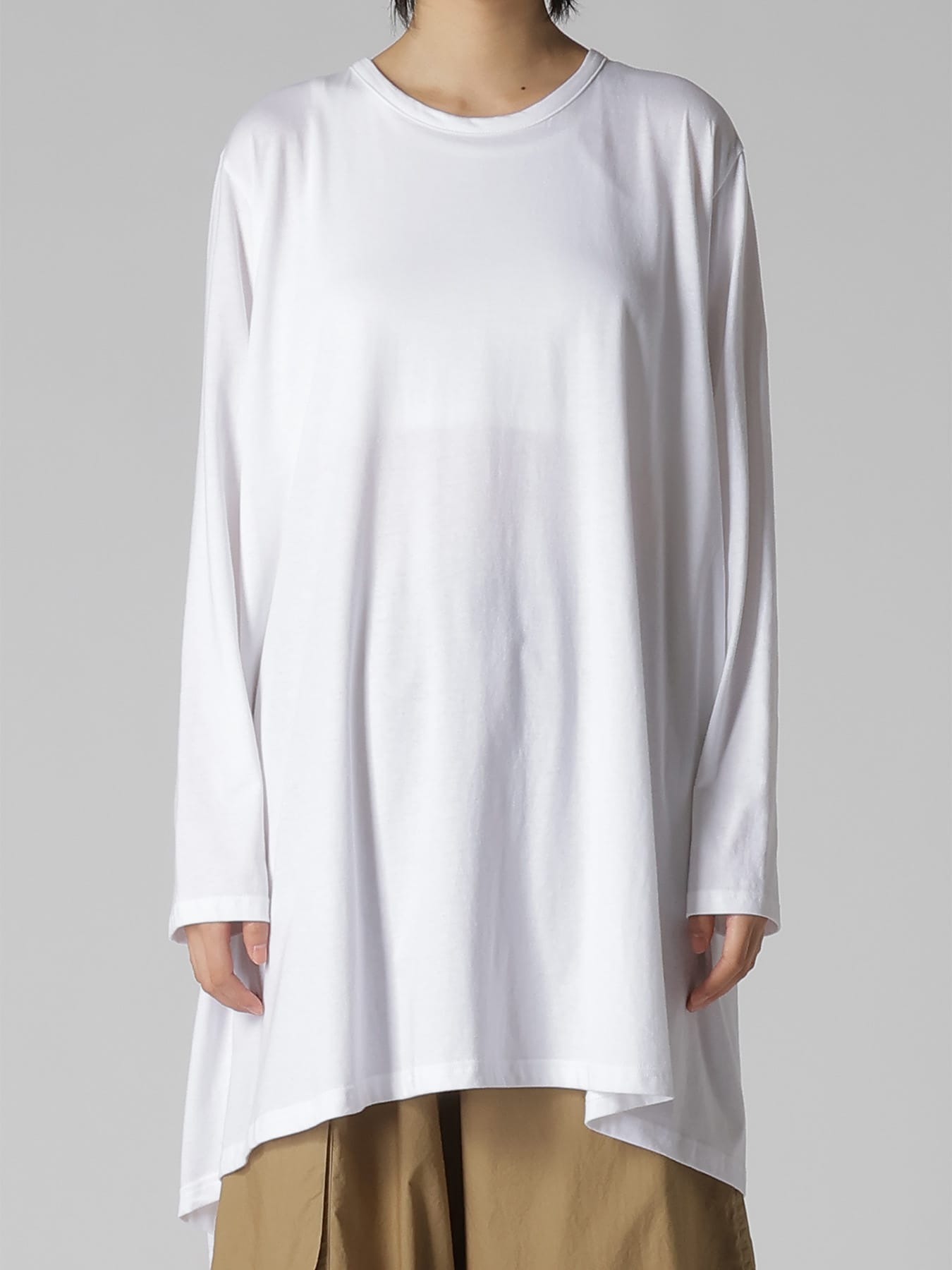 COTTON COMBINATION LONG SLEEVE BLOUSE