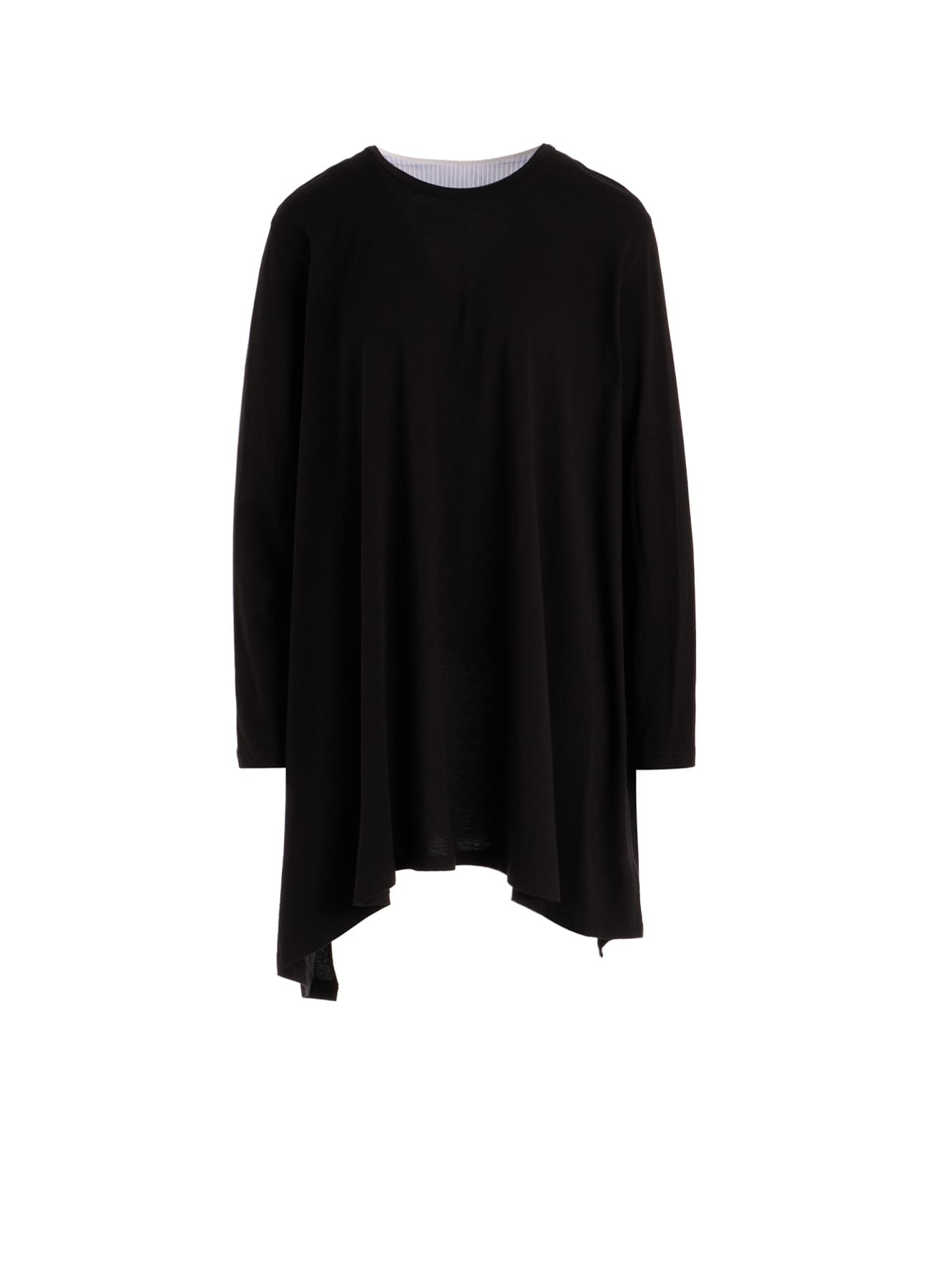 COTTON COMBINATION LONG SLEEVE BLOUSE
