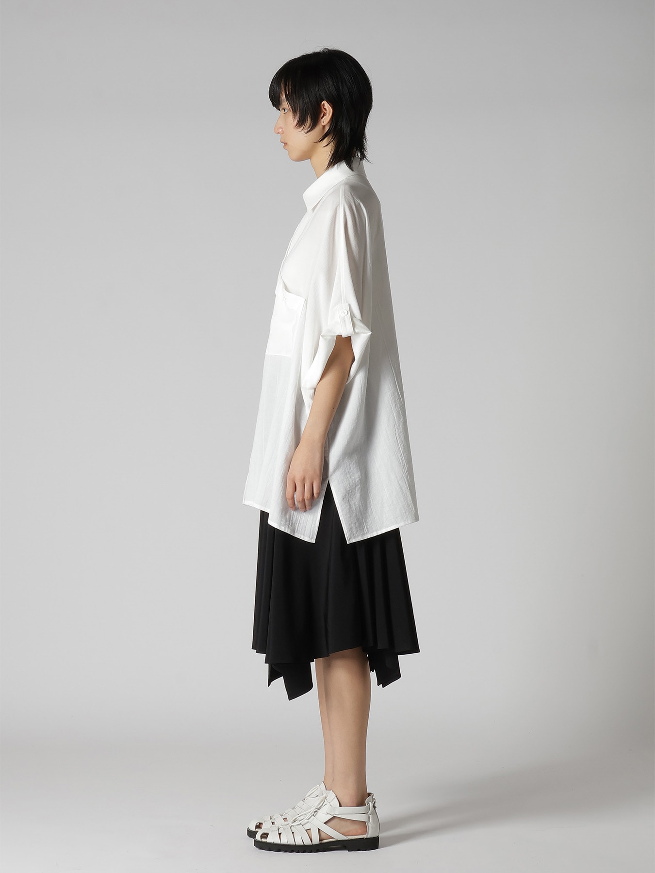 COTTON VOILE VIYELLA DOLMAN SLEEVE SHIRT