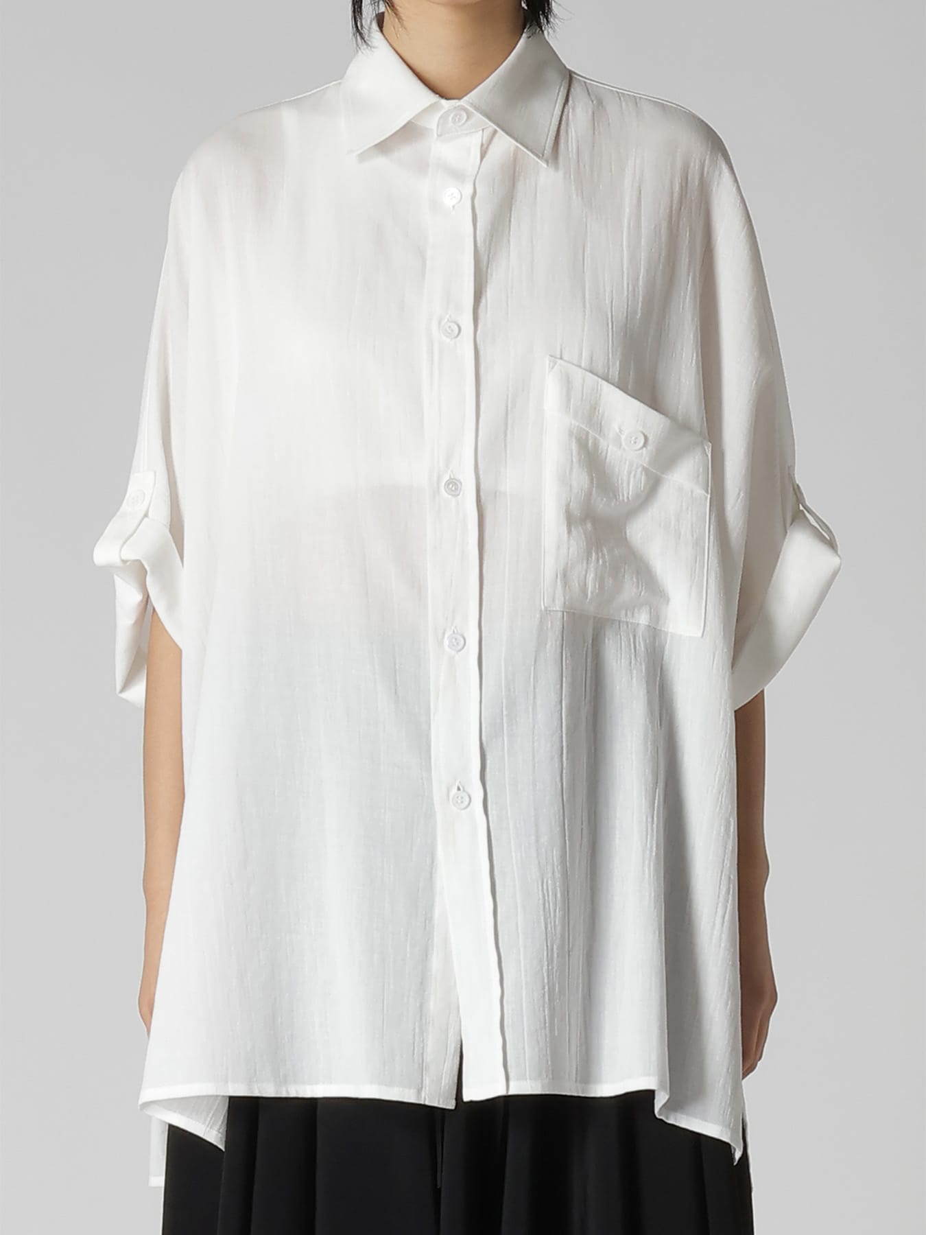 COTTON VOILE VIYELLA DOLMAN SLEEVE SHIRT