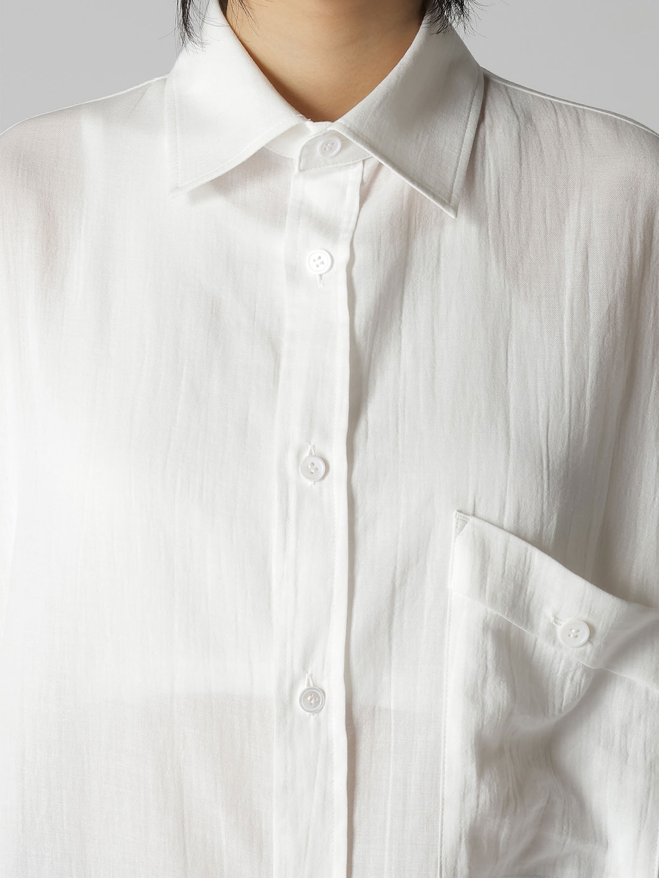 COTTON VOILE VIYELLA DOLMAN SLEEVE SHIRT