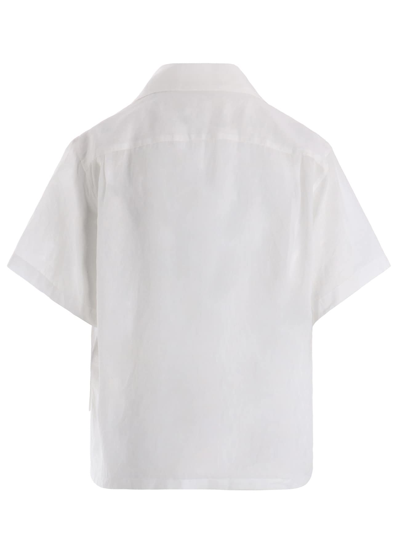 RAMIE OPEN COLLAR SHORT SLEEVE BLOUSE