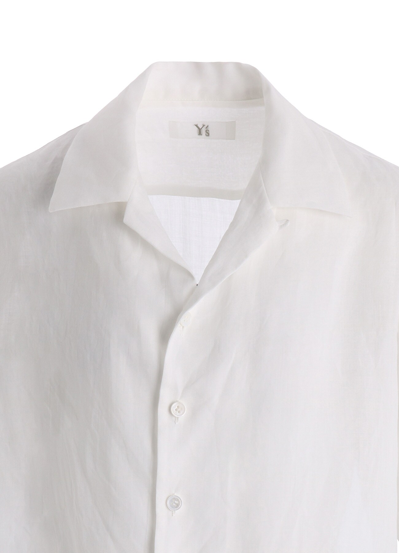 RAMIE OPEN COLLAR SHORT SLEEVE BLOUSE