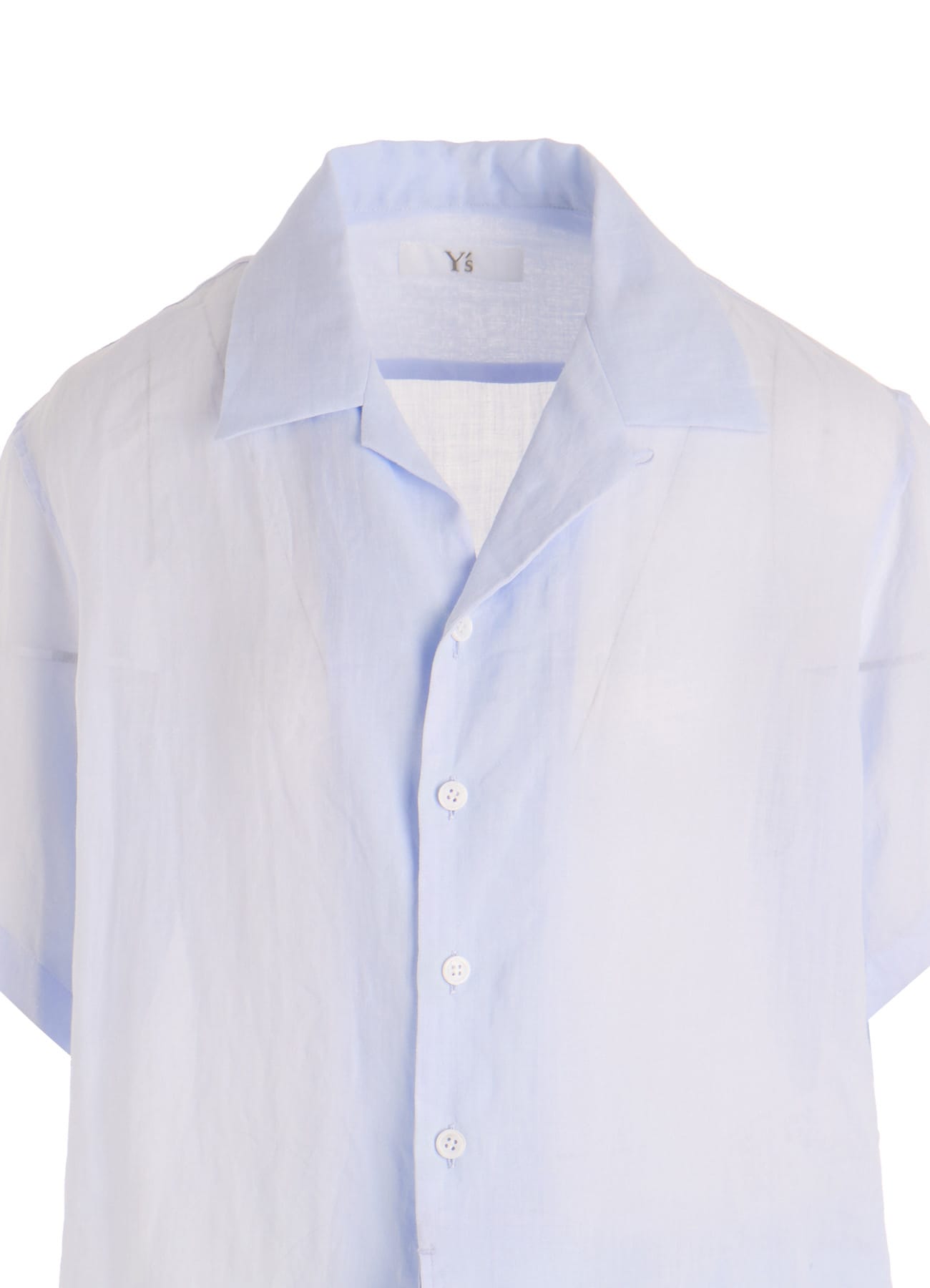 RAMIE OPEN COLLAR SHORT SLEEVE BLOUSE