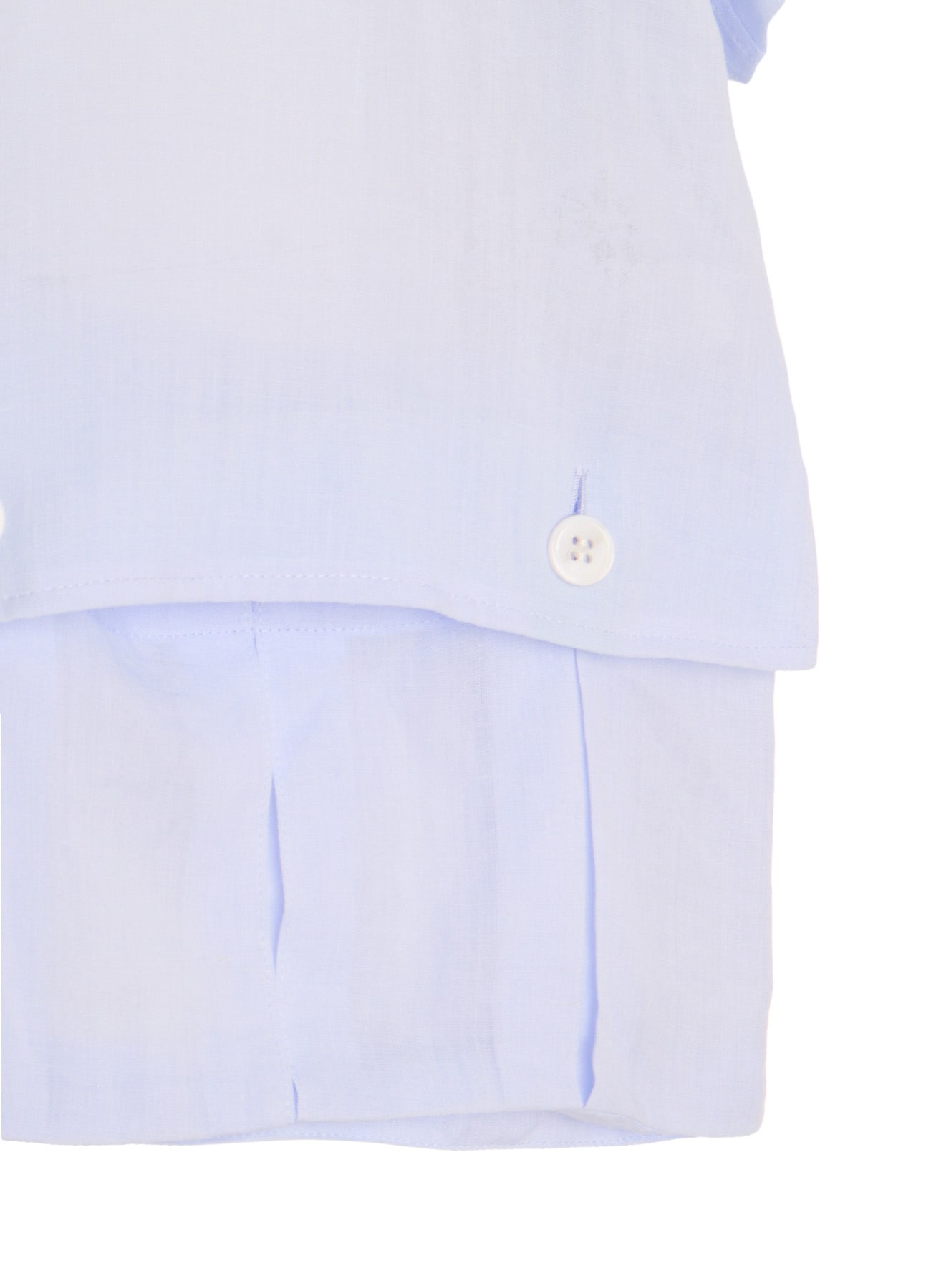 RAMIE OPEN COLLAR SHORT SLEEVE BLOUSE