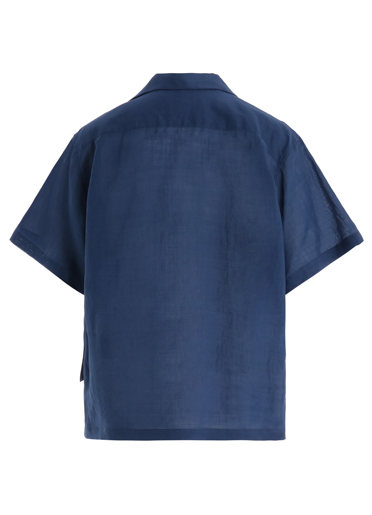 RAMIE OPEN COLLAR SHORT SLEEVE BLOUSE