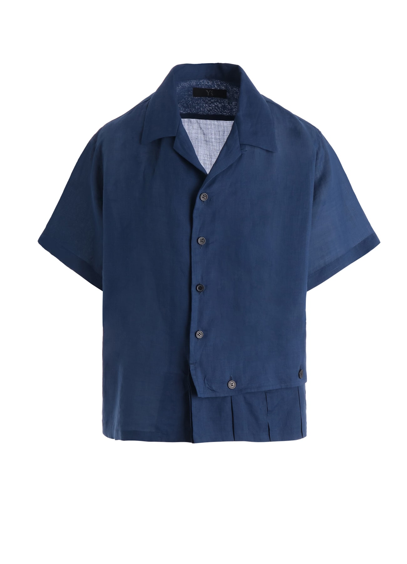 RAMIE OPEN COLLAR SHORT SLEEVE BLOUSE