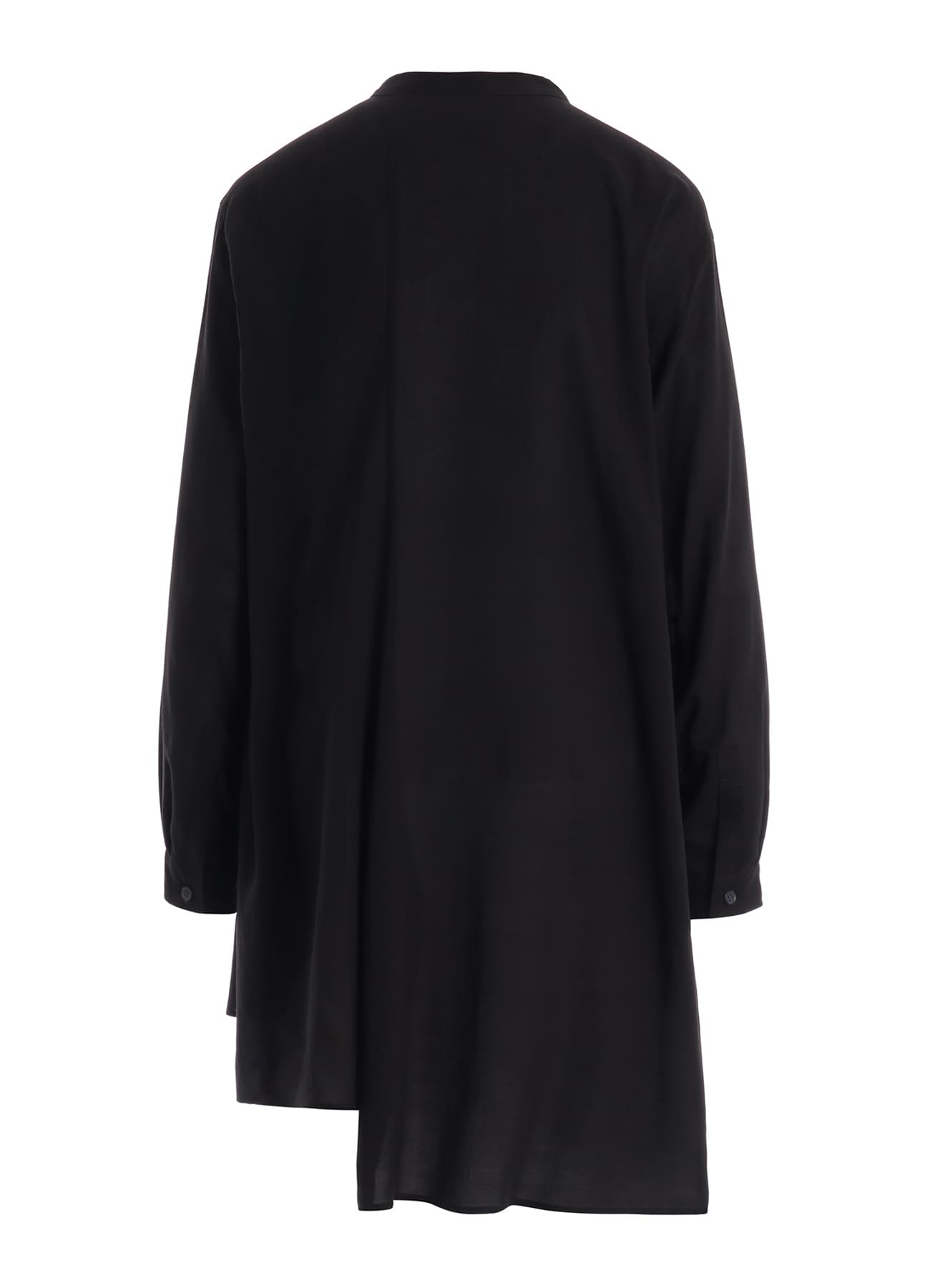 CELLULOSE LAWN STAND COLLAR BLOUSE