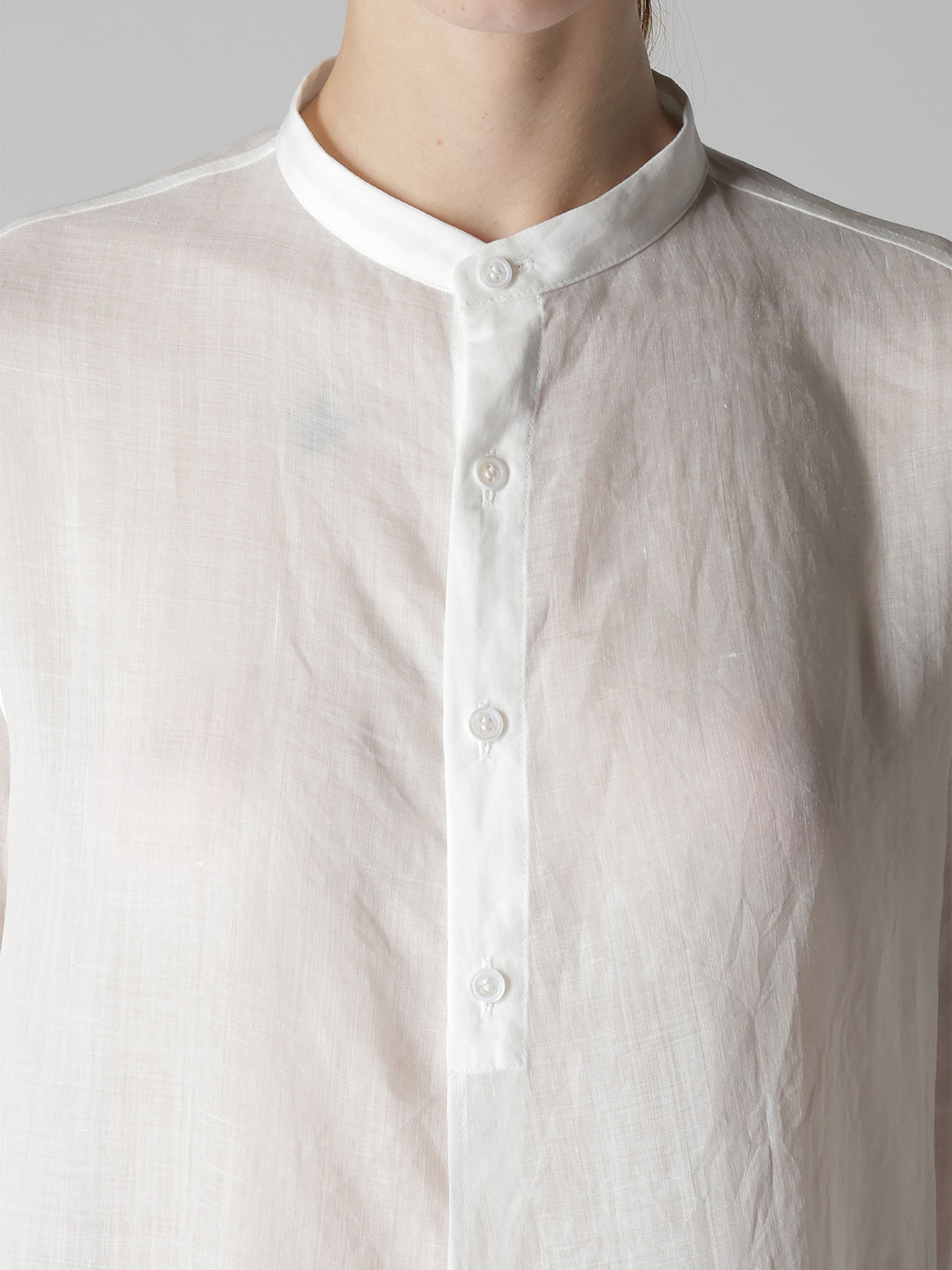 RAMIE STAND COLLAR BLOUSE