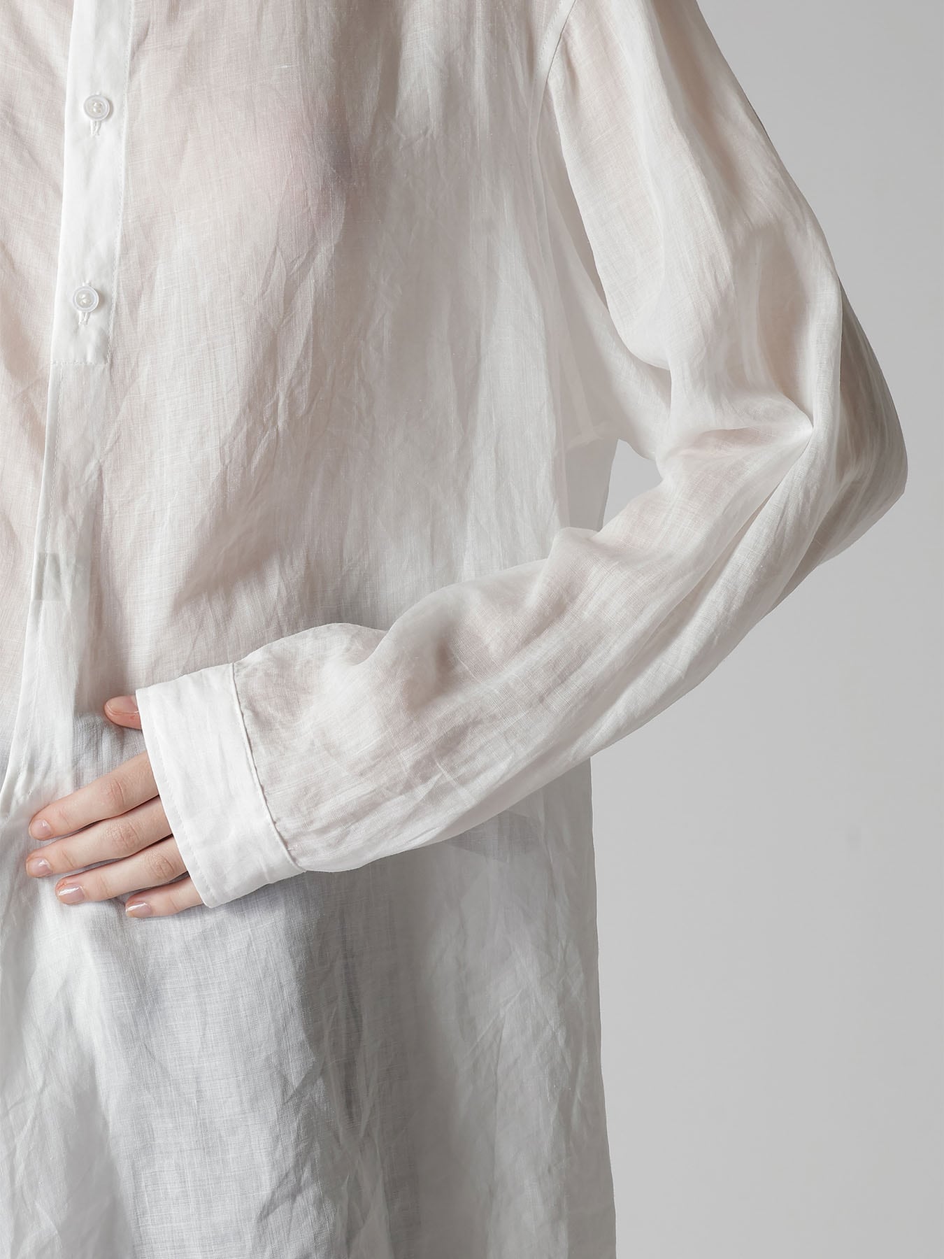 RAMIE STAND COLLAR BLOUSE