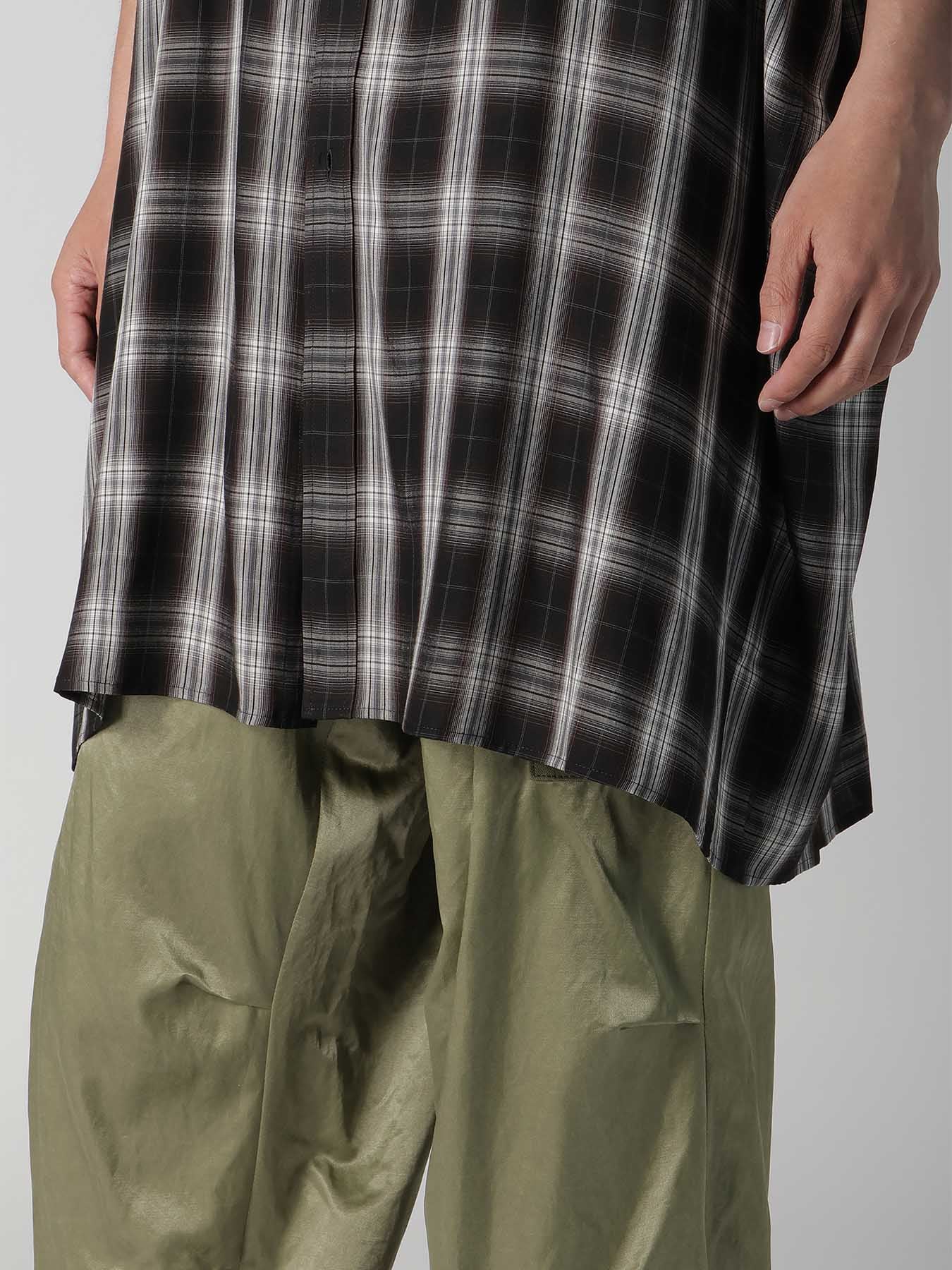 CUPRO SPUN PLAID BIG SHIRT