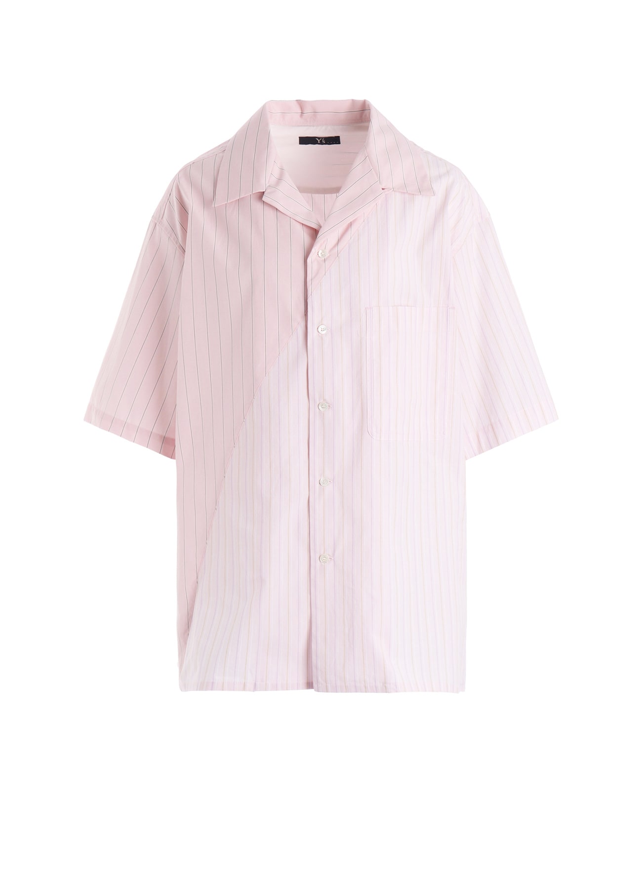 COTTON STRIPE OPEN COLLAR SHIRT
