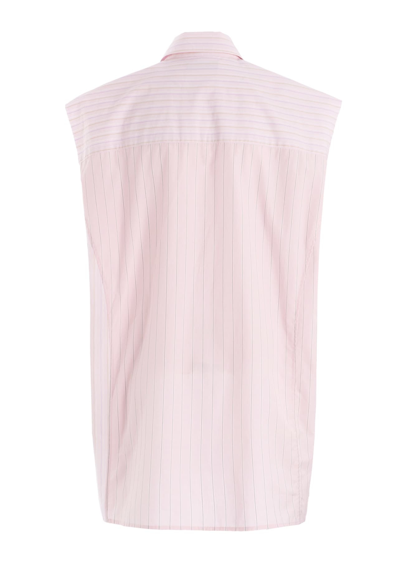COTTON STRIPE SLEEVELESS SHIRT