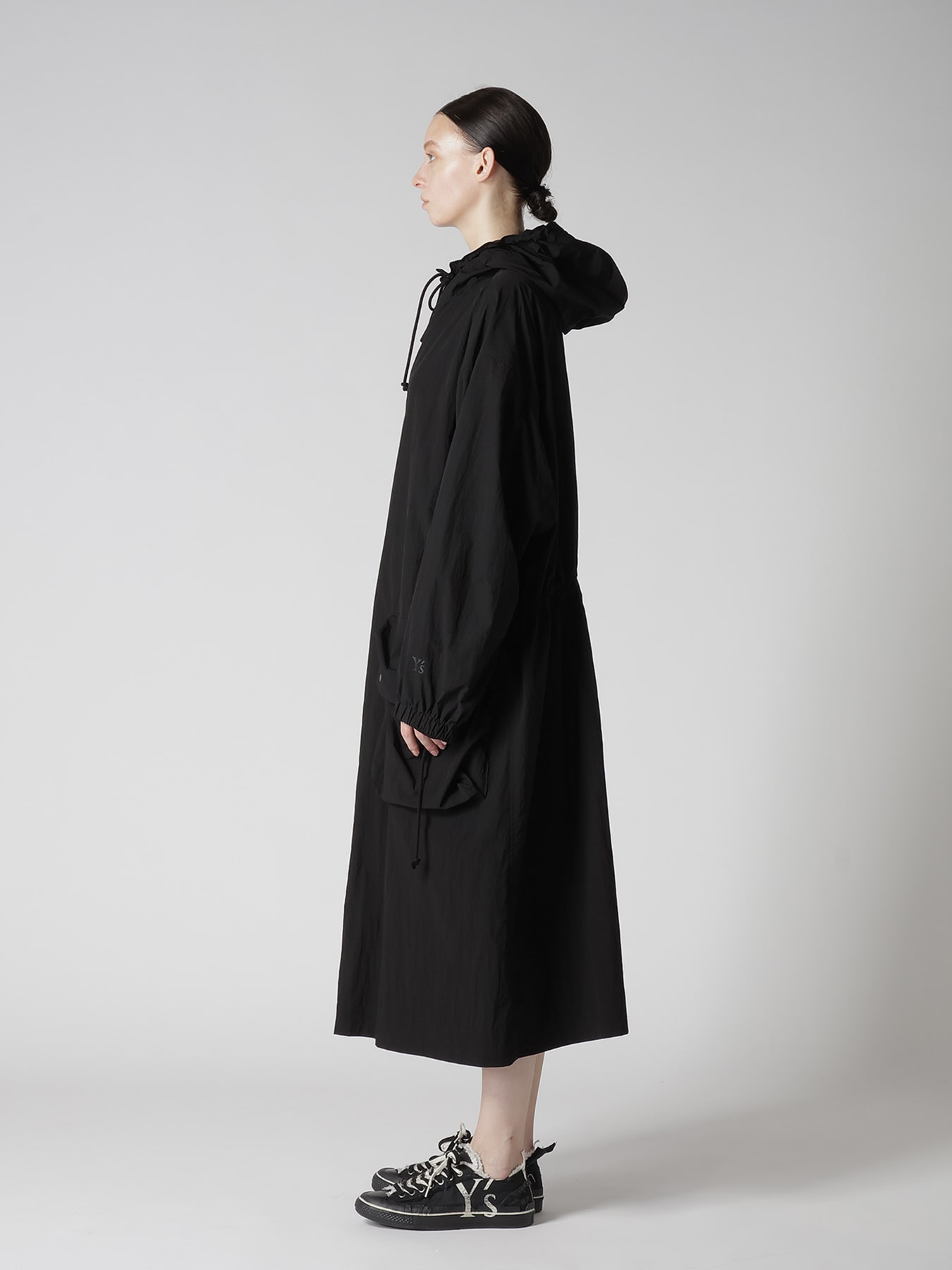 NY/ JET TAFFETA HOODED BIG COAT