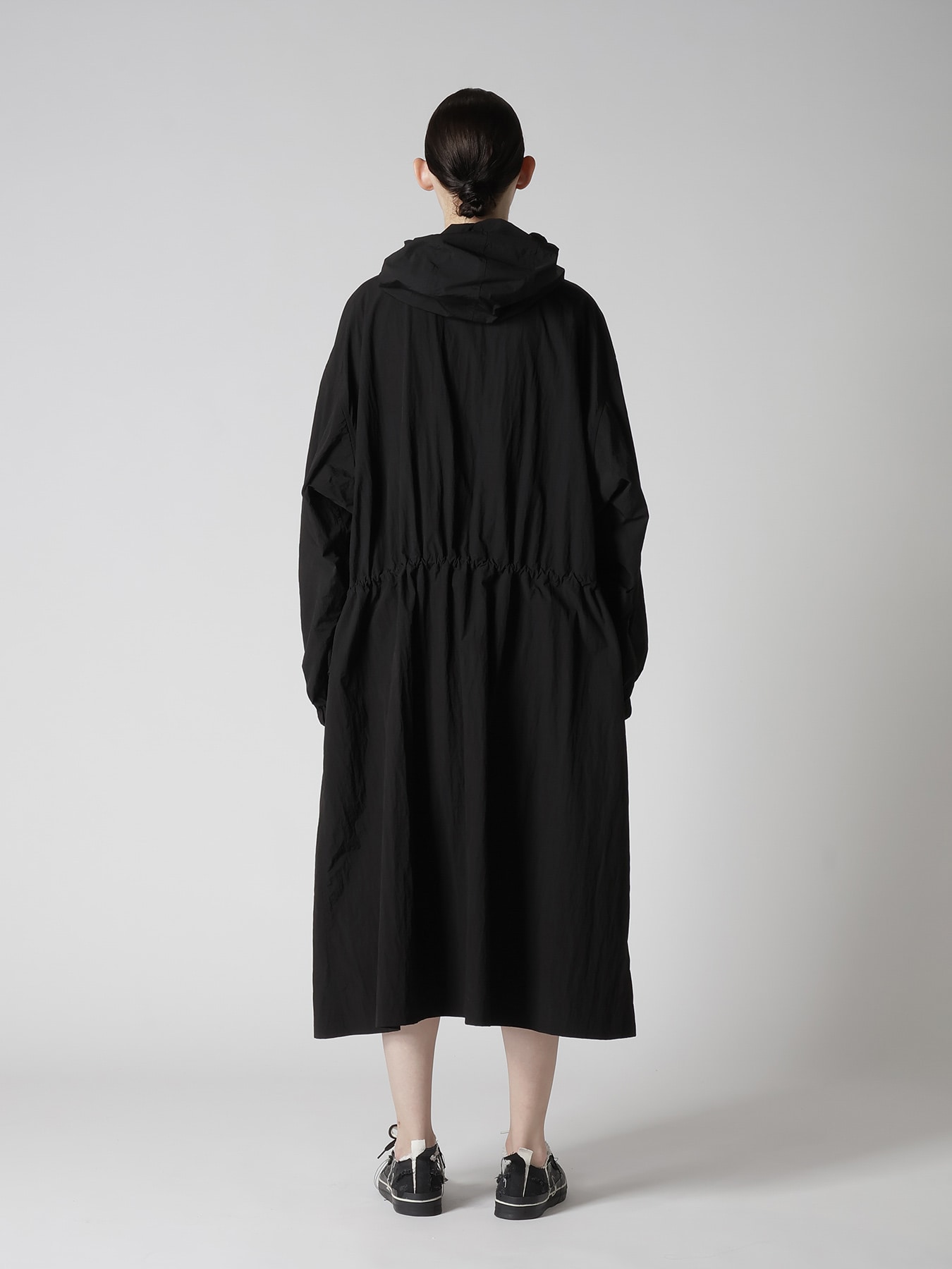 NY/ JET TAFFETA HOODED BIG COAT