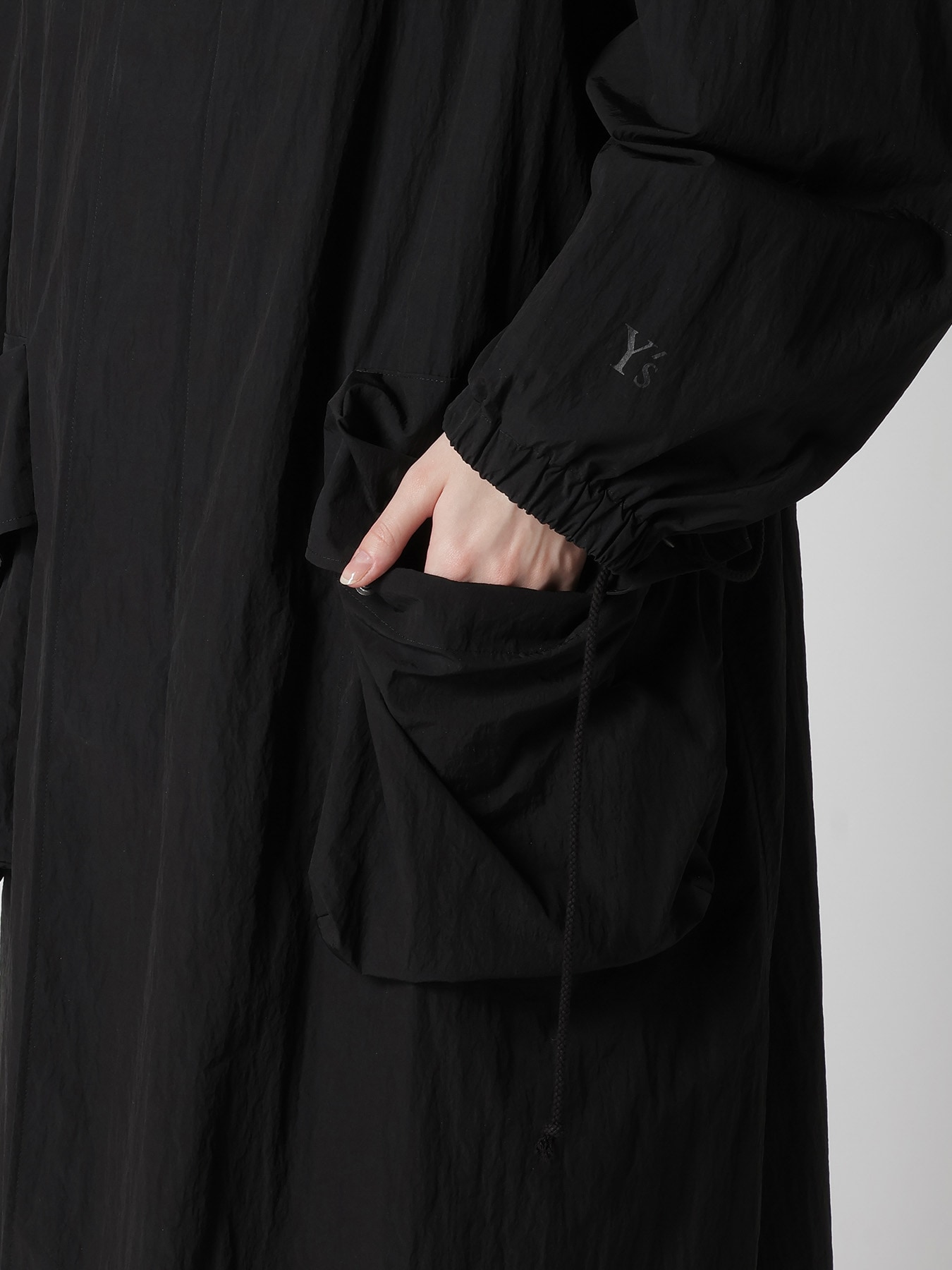 NY/ JET TAFFETA HOODED BIG COAT