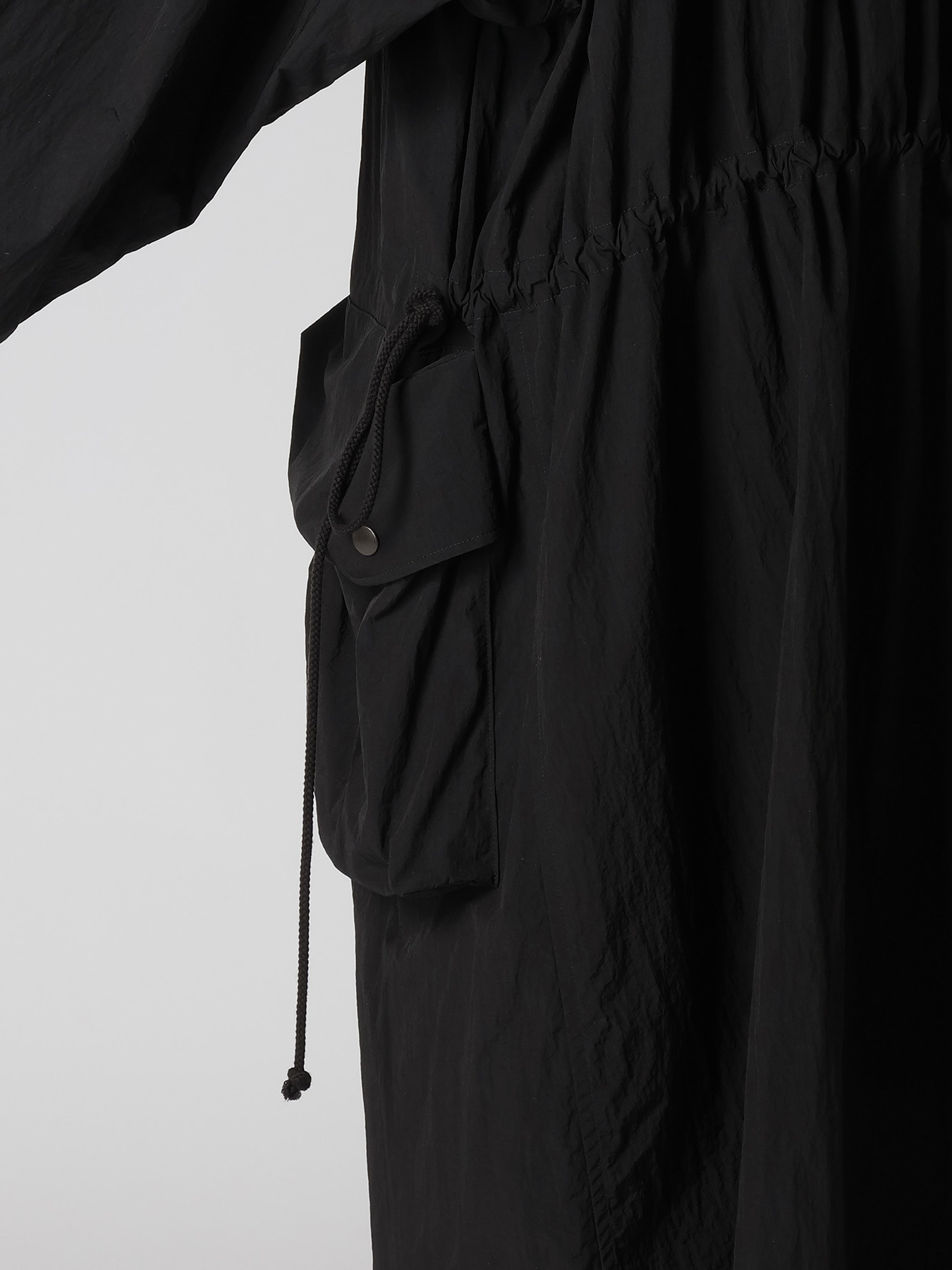 NY/ JET TAFFETA HOODED BIG COAT