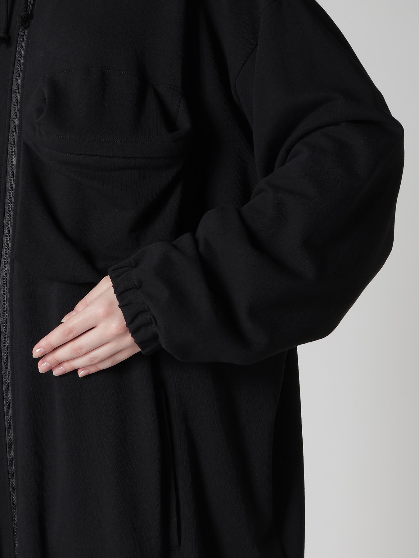 COTTON INLAY ZIP UP POCKET COAT