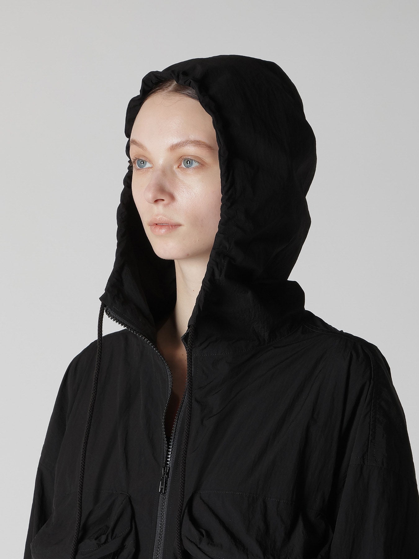 NY/ JET TAFFETA ZIP UP POCKET COAT