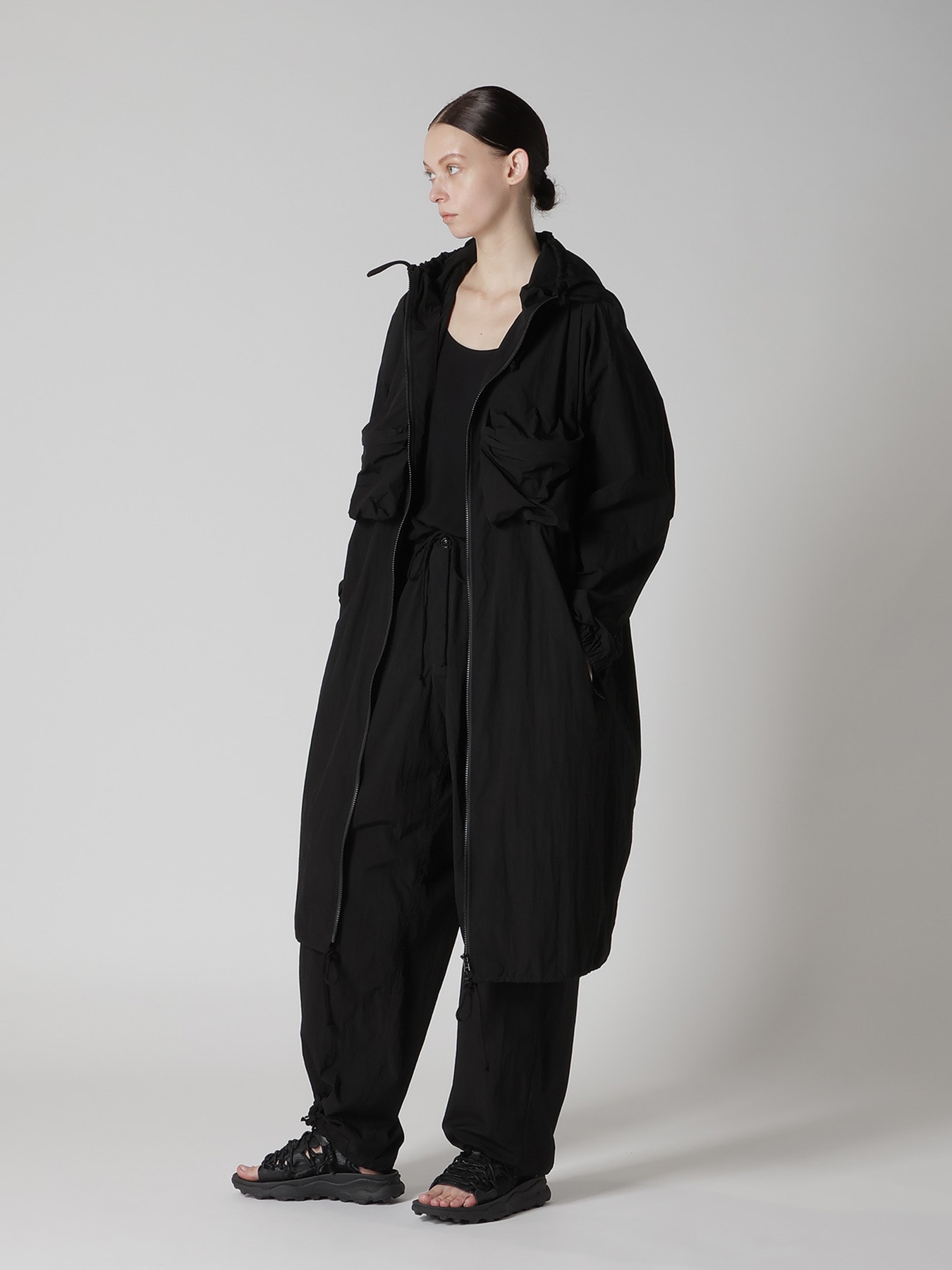 NY/ JET TAFFETA ZIP UP POCKET COAT