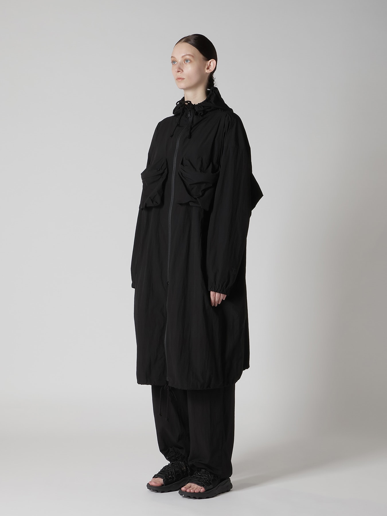 NY/ JET TAFFETA ZIP UP POCKET COAT