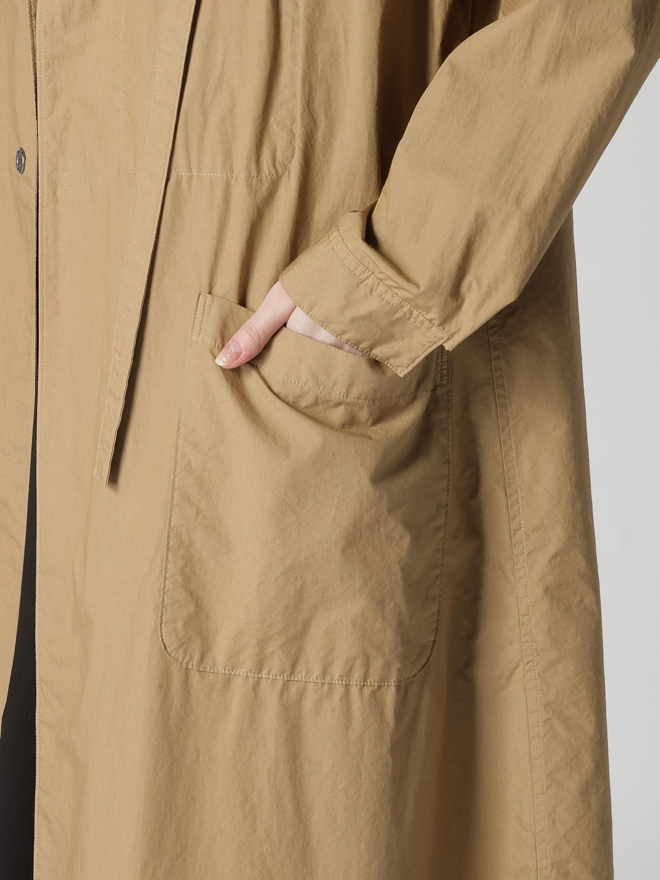 COTTON TYPEWRITER HOODED GOWN