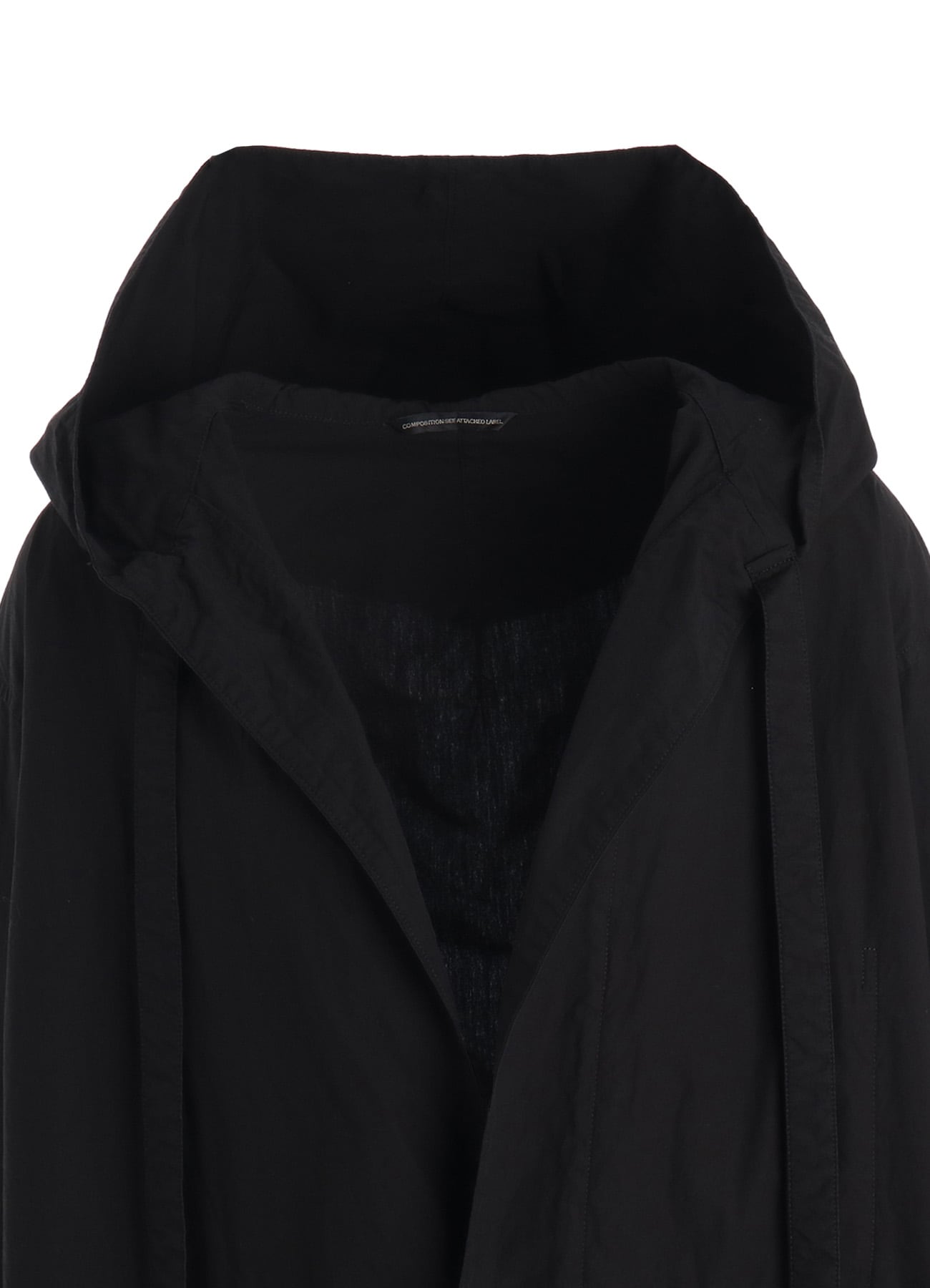 COTTON TYPEWRITER HOODED GOWN