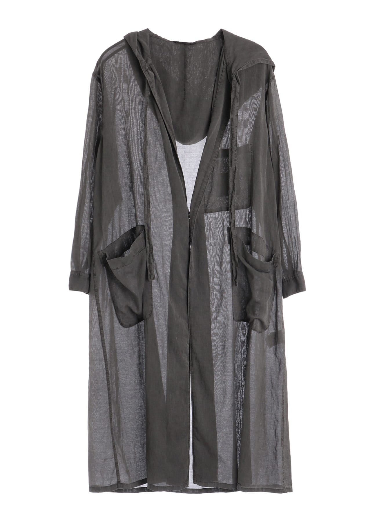 CUPRO/COTTON GARMENT DYED HOODED GOWN