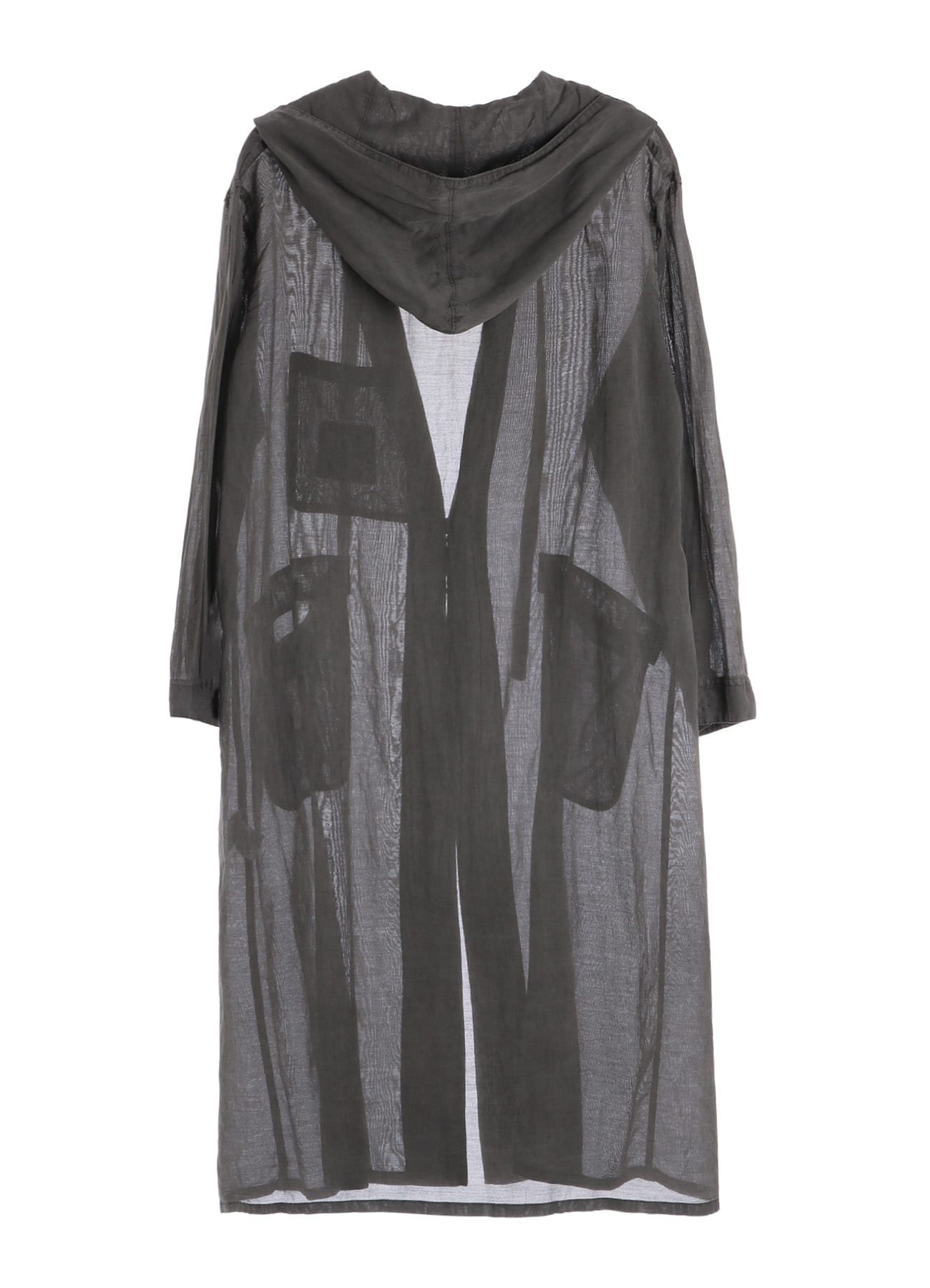 CUPRO/COTTON GARMENT DYED HOODED GOWN