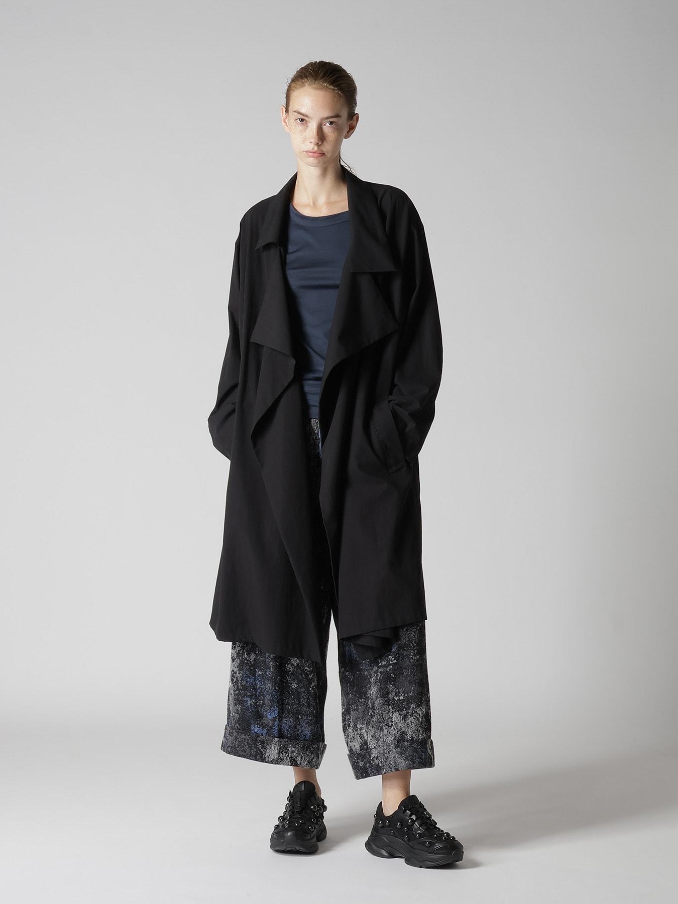 COTTON BROAD BIG LAPEL COAT