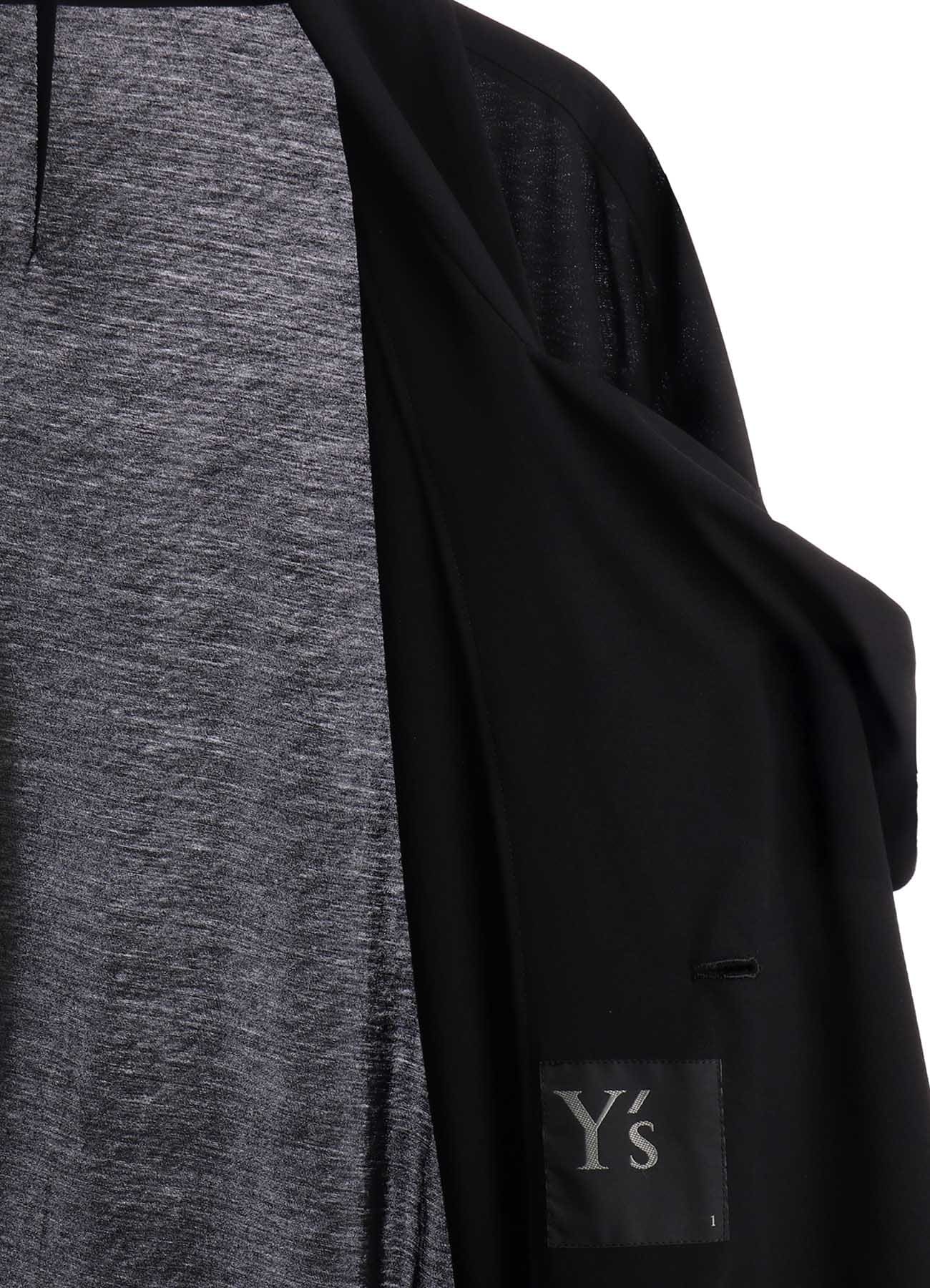 COTTON HARD TWISTED JERSEY BIG LAPEL COAT