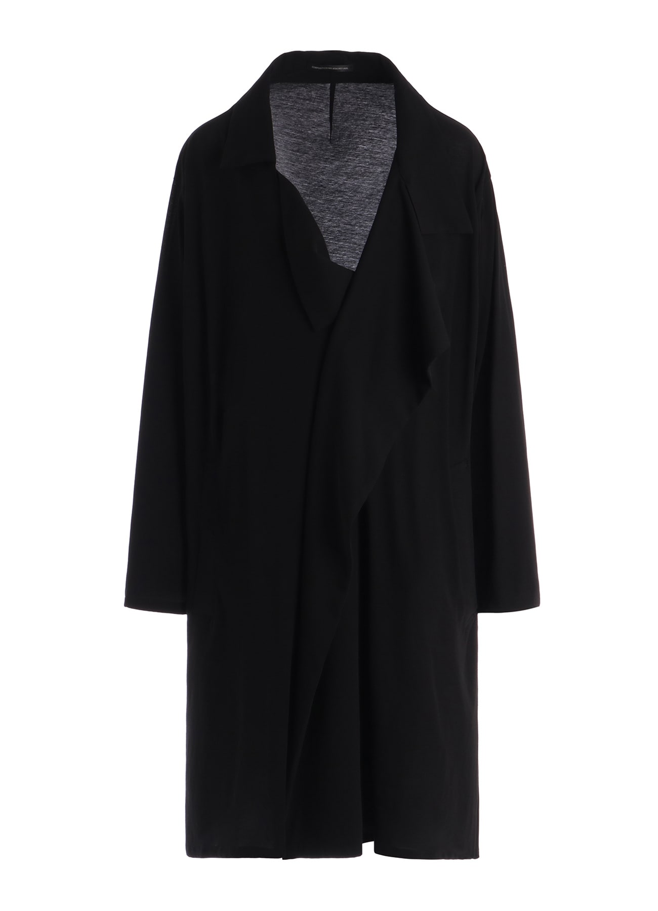 COTTON HARD TWISTED JERSEY BIG LAPEL COAT