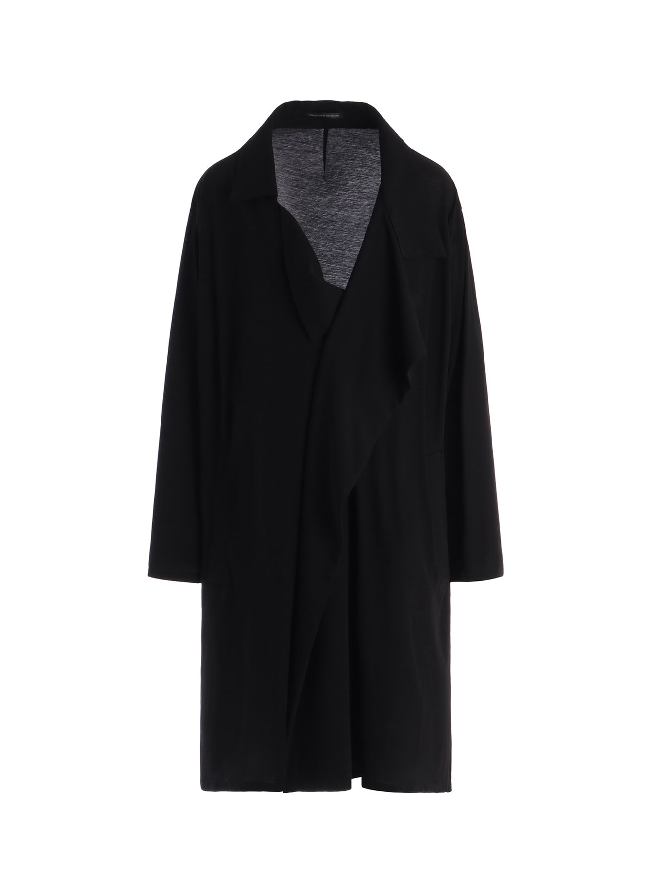 COTTON HARD TWISTED JERSEY BIG LAPEL COAT