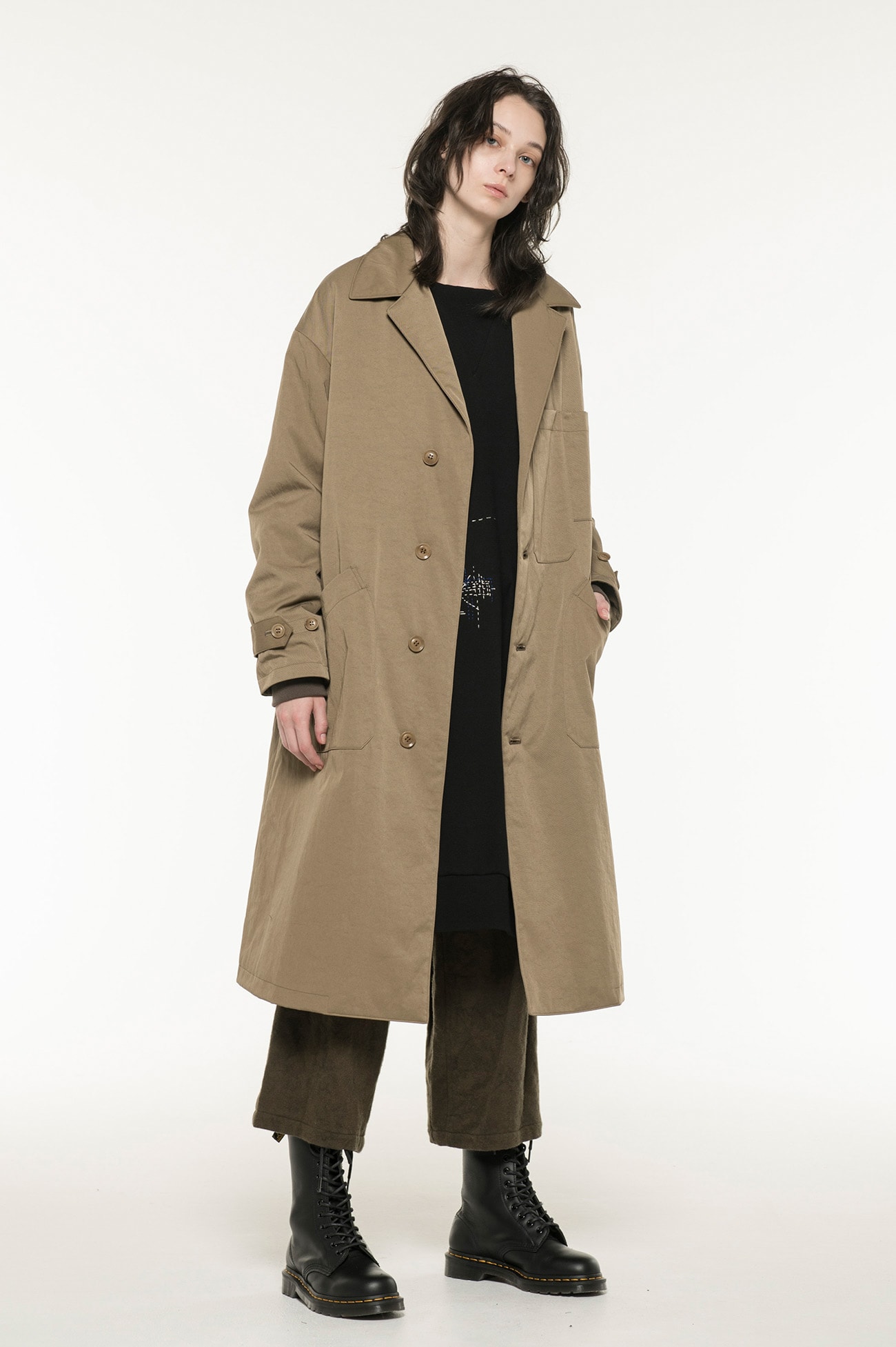 long nylon coat