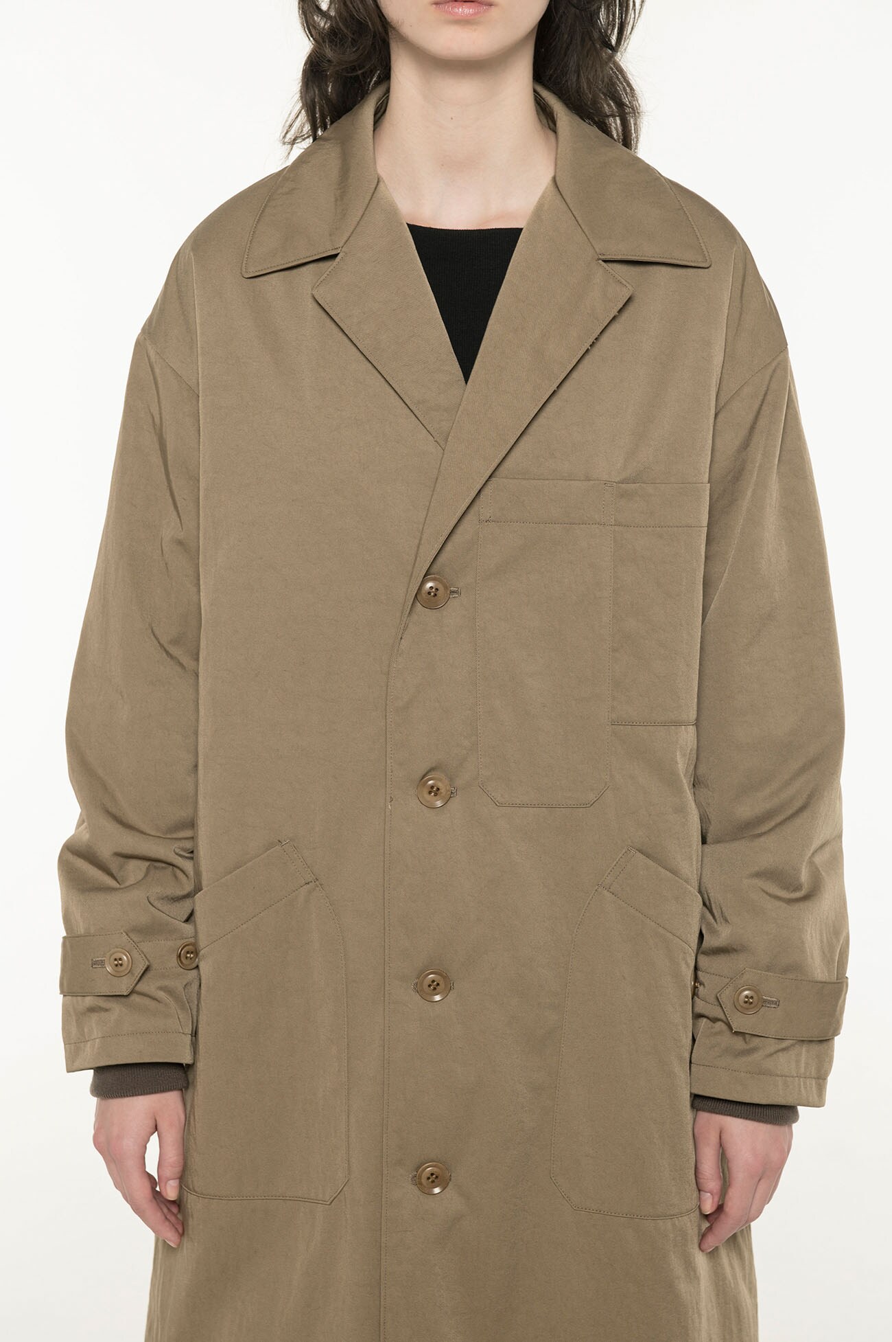 long nylon coat