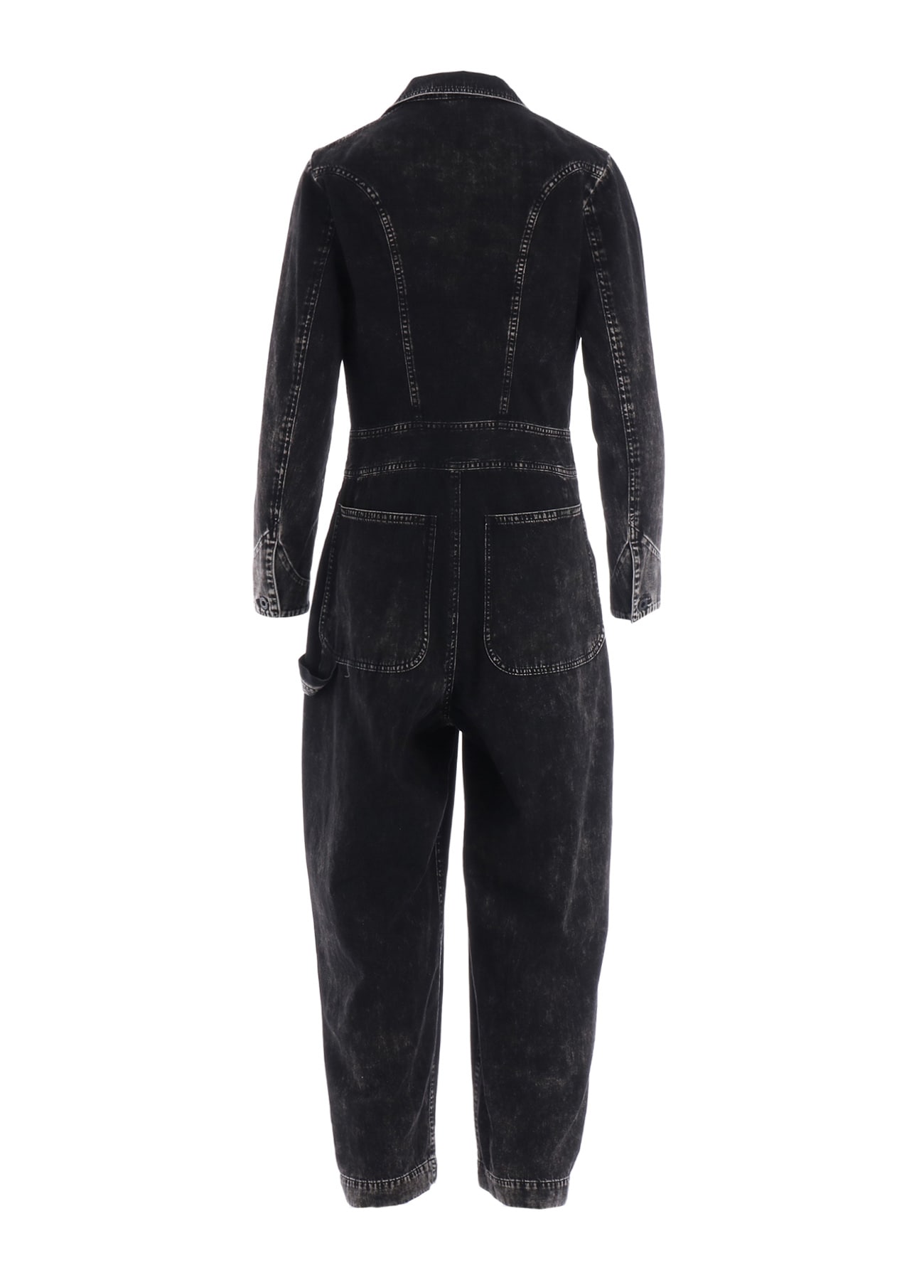 6OZ DENIM CHEMICAL WASH JUMPSUIT