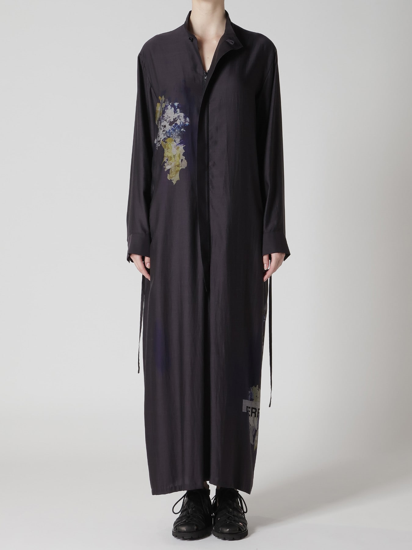 CUPRO/DUNGAREE TWILL DRAW STRING DRESS