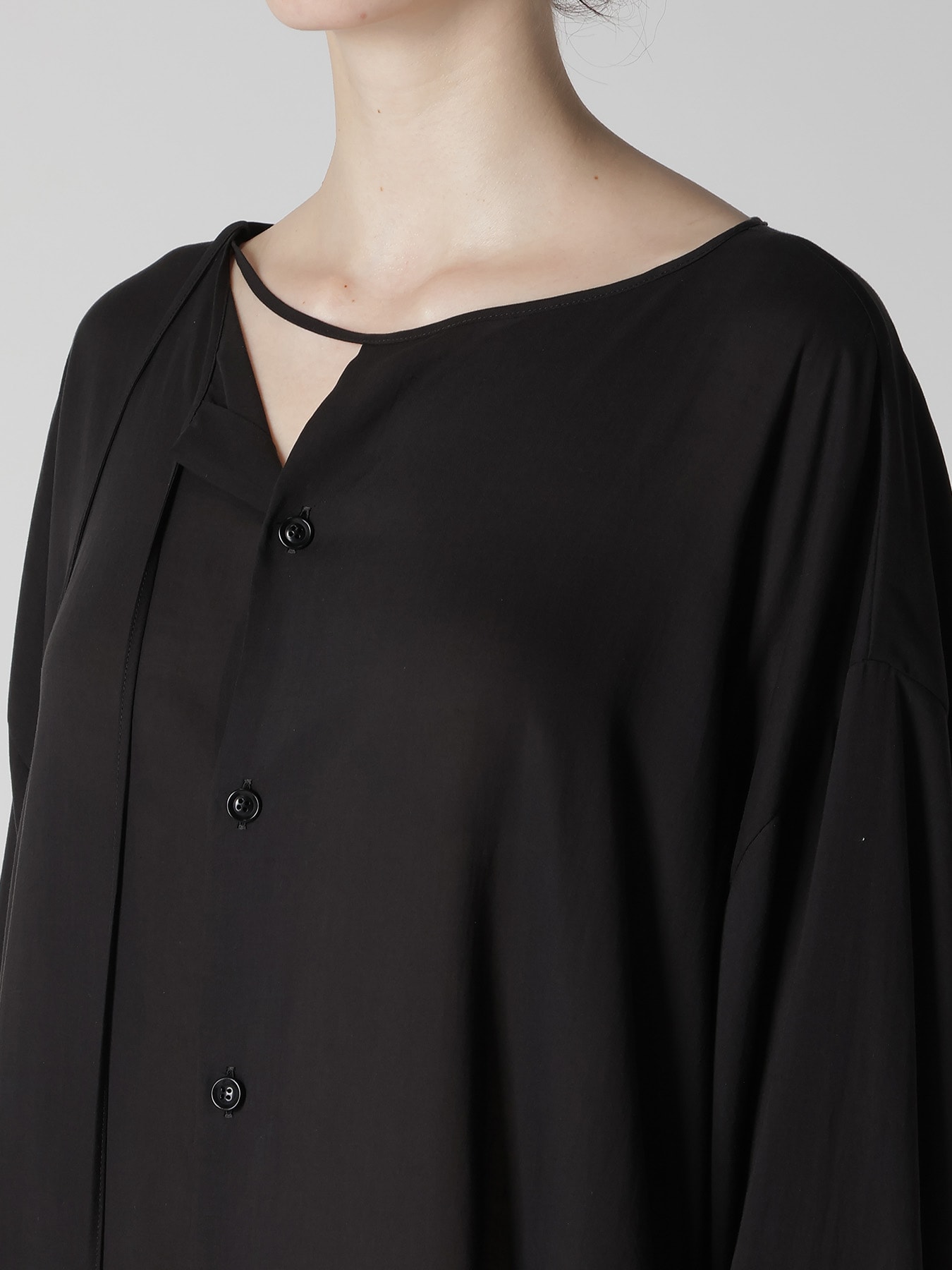 CELLULOSE LAWN COLLAR LESS DRESS