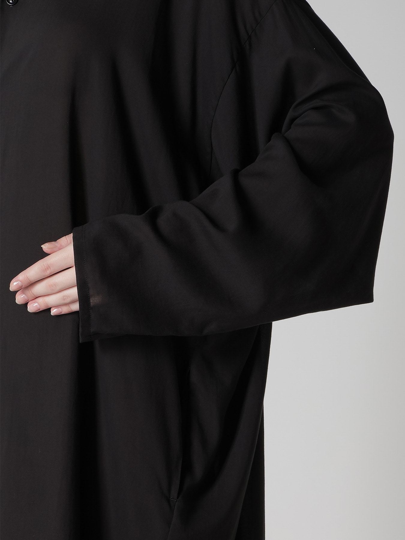 CELLULOSE LAWN COLLAR LESS DRESS