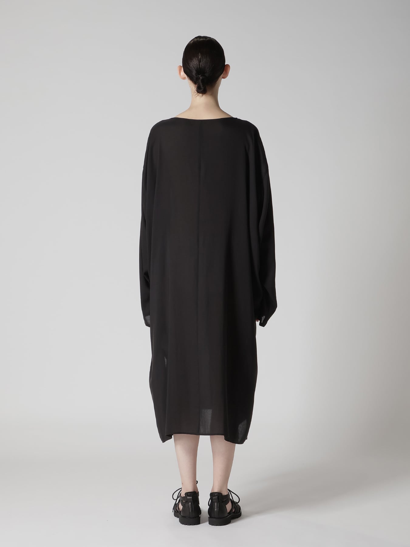 CELLULOSE LAWN COLLAR LESS DRESS